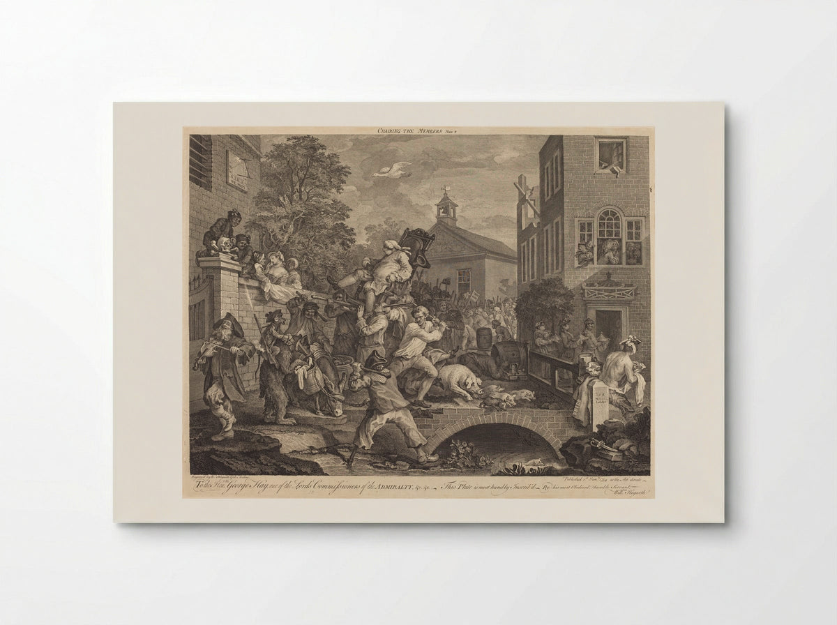 Chairing the Members - William Hogarth - Poster
