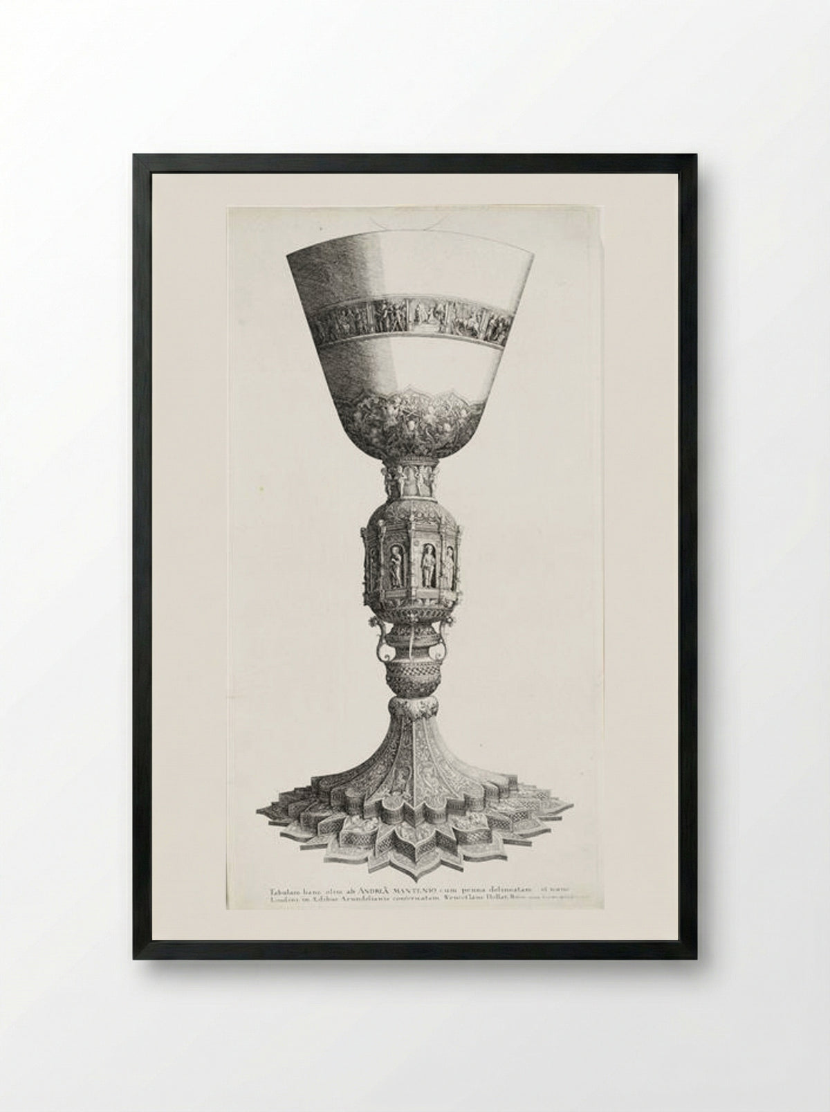 Chalice (After Andrea Mantegna) - Wenceslaus Hollar - Framed Print Black
