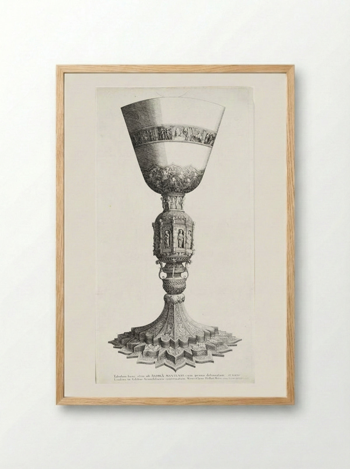 Chalice (After Andrea Mantegna) - Wenceslaus Hollar - Framed Print Wood