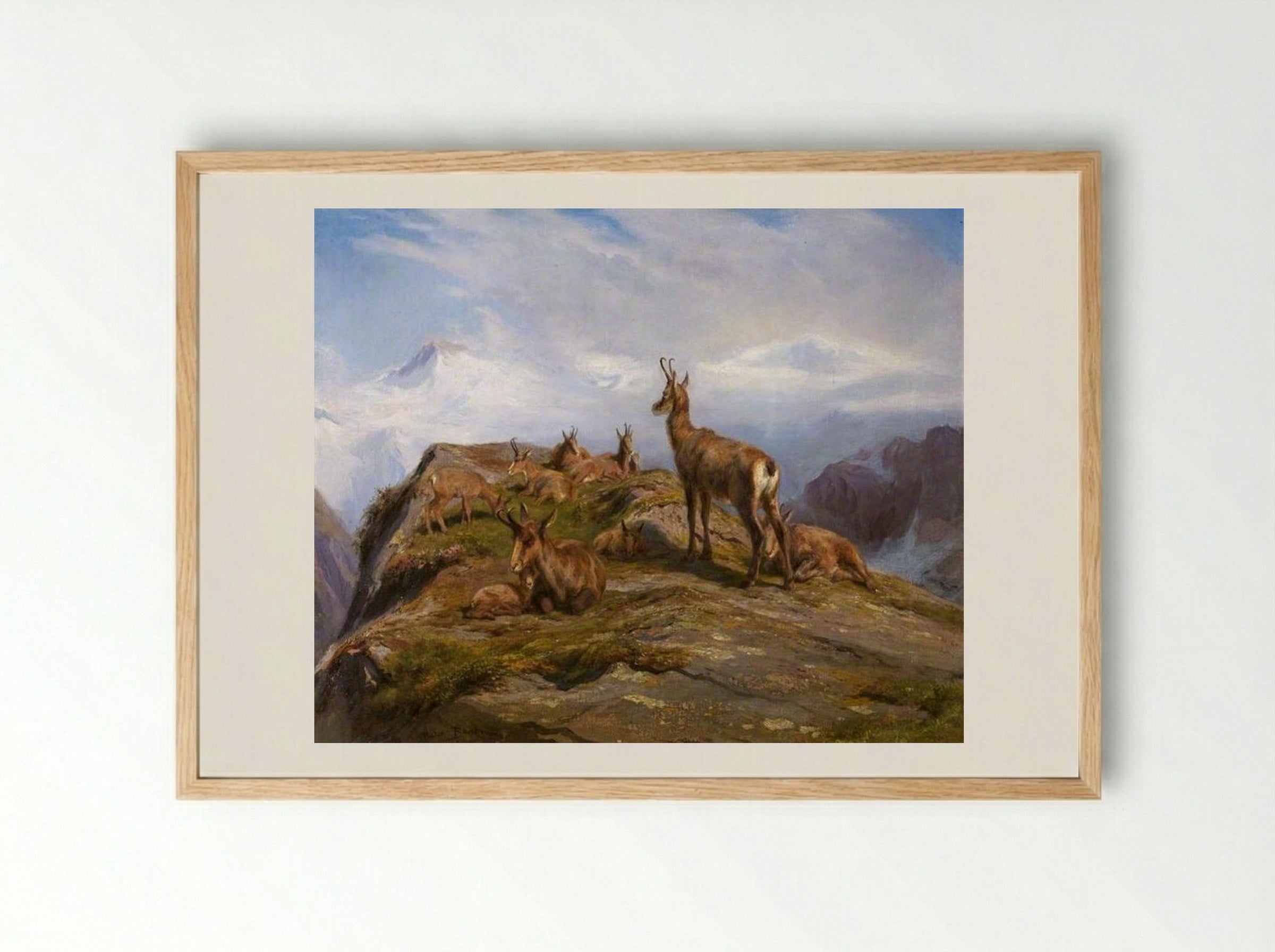 Chamois - Rosa Bonheur - Framed Print Wood