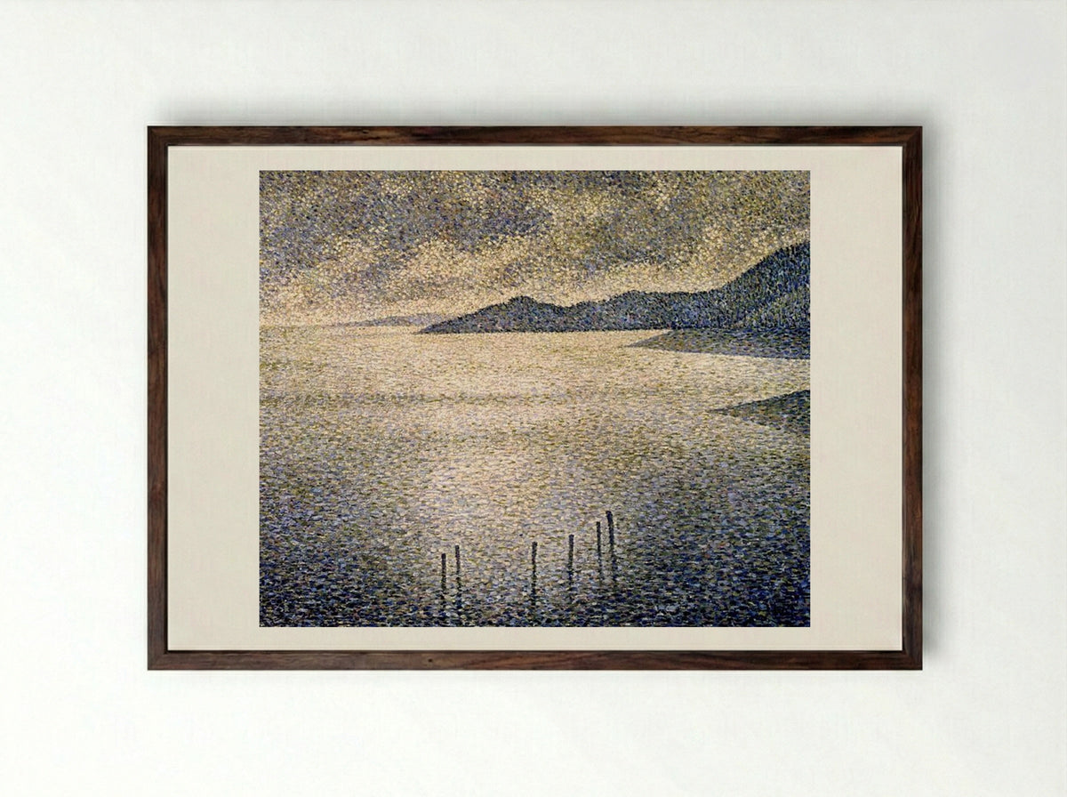 Channel Coast - Théo van Rysselberghe - Framed Print Dark Wood