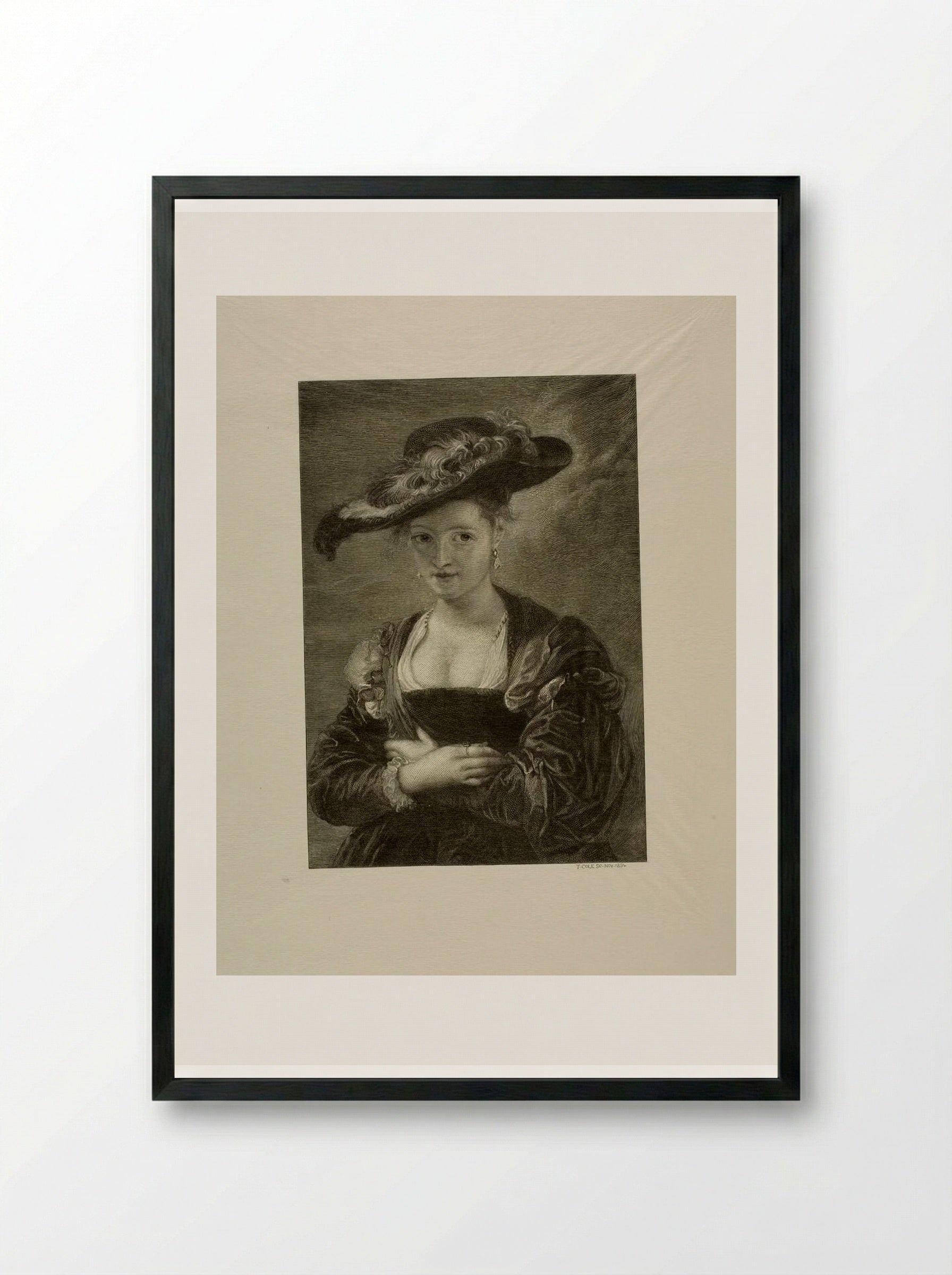 Chapeau de paille - Timothy Cole - Framed Print Black