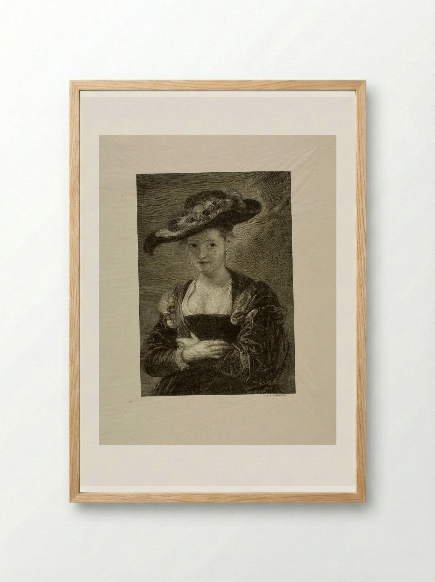 Chapeau de paille - Timothy Cole - Framed Print Wood