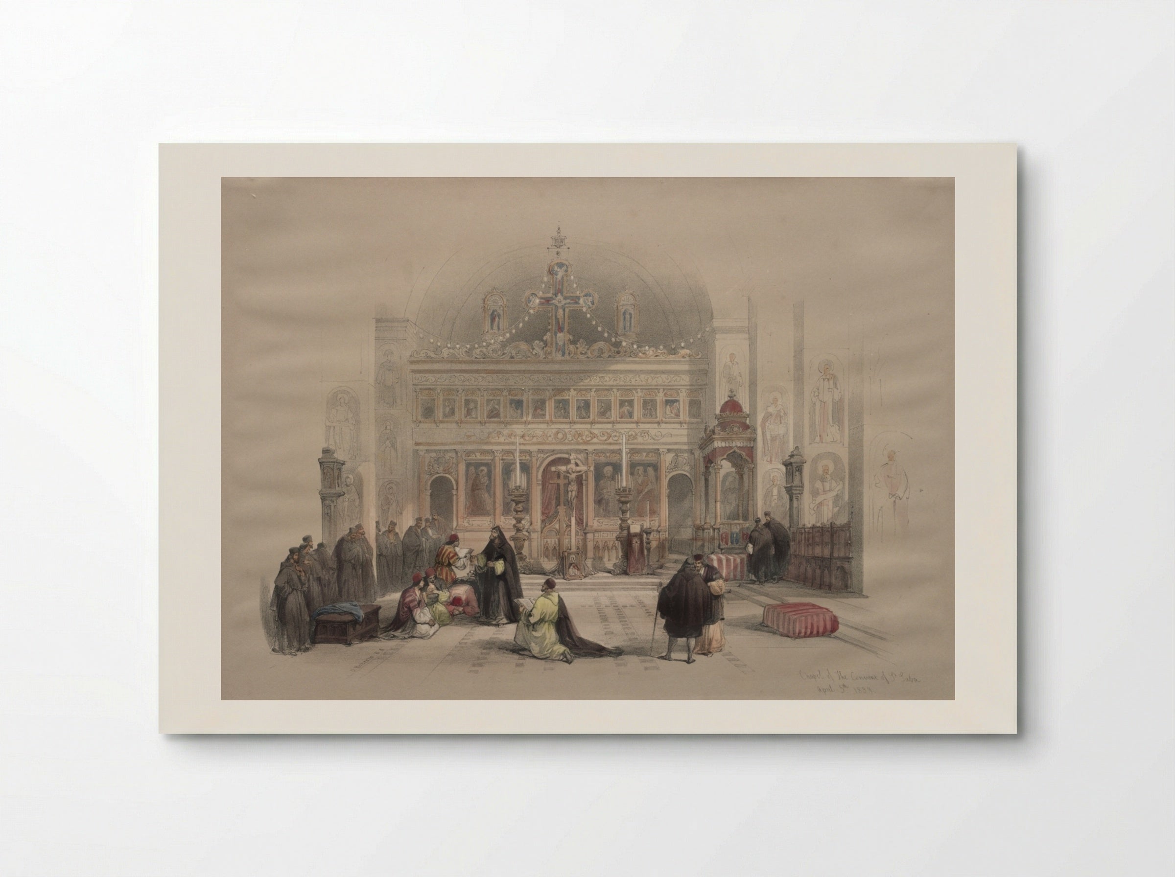 Chapel of the Convent of St. Saba - David Roberts - Poster