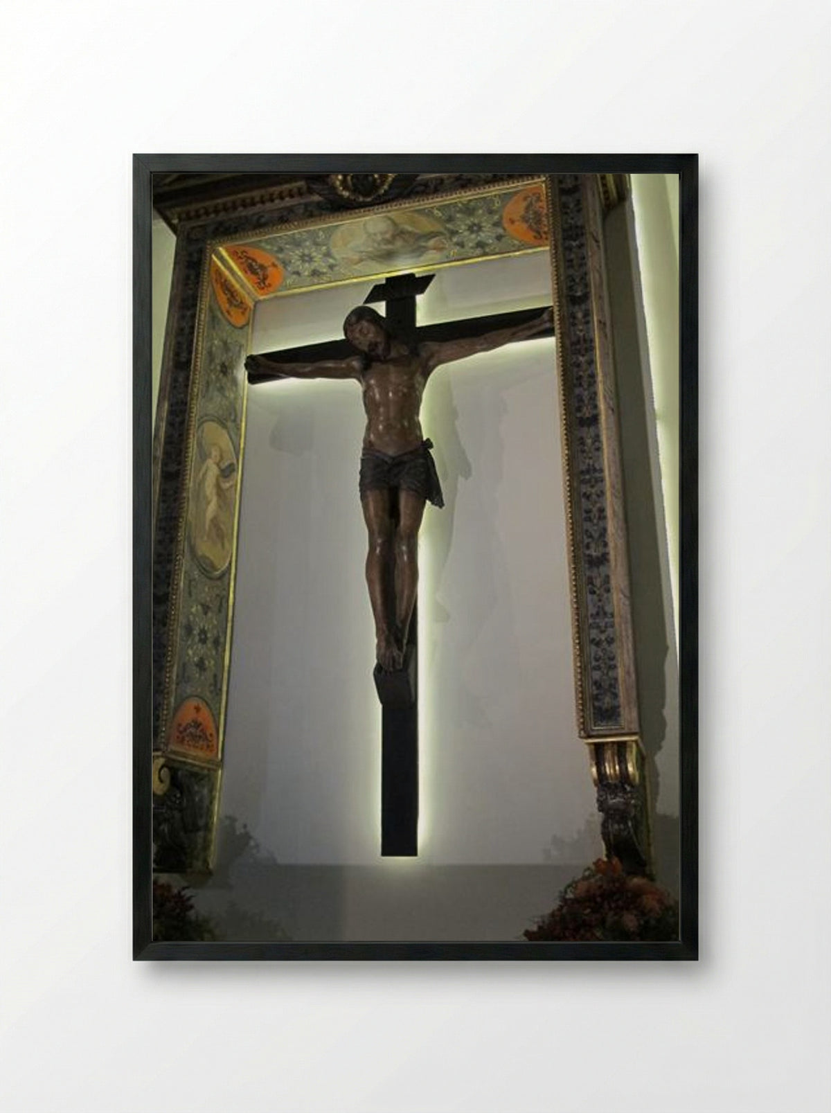 Chapel of the Crucifix - Giorgio Vasari - Framed Print Black