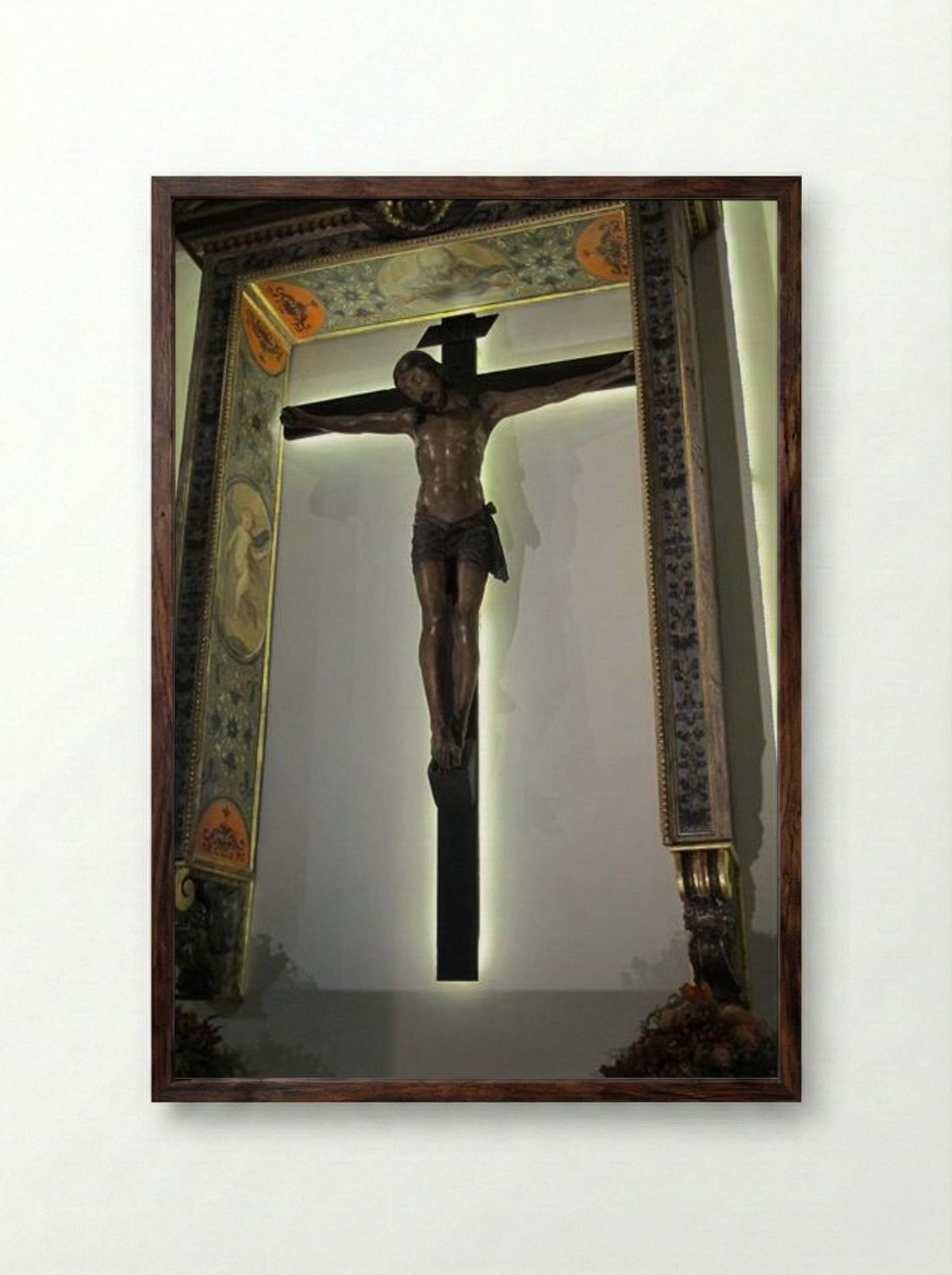 Chapel of the Crucifix - Giorgio Vasari - Framed Print Dark Wood