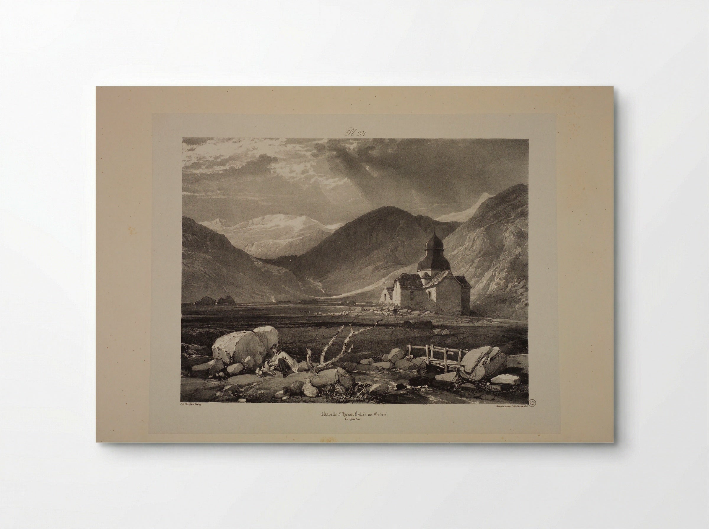 Chapelle d'Heas, Vallée de Gedro, Languedoc - James Duffield Harding - Poster