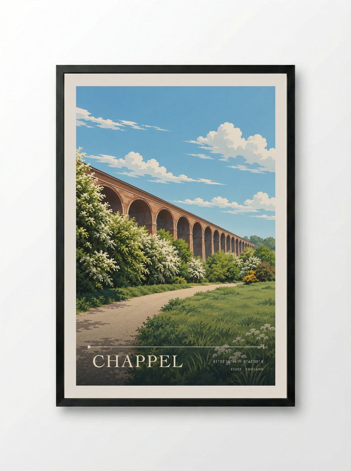 Chappel, Essex | Travel Poster - Framed Print Black