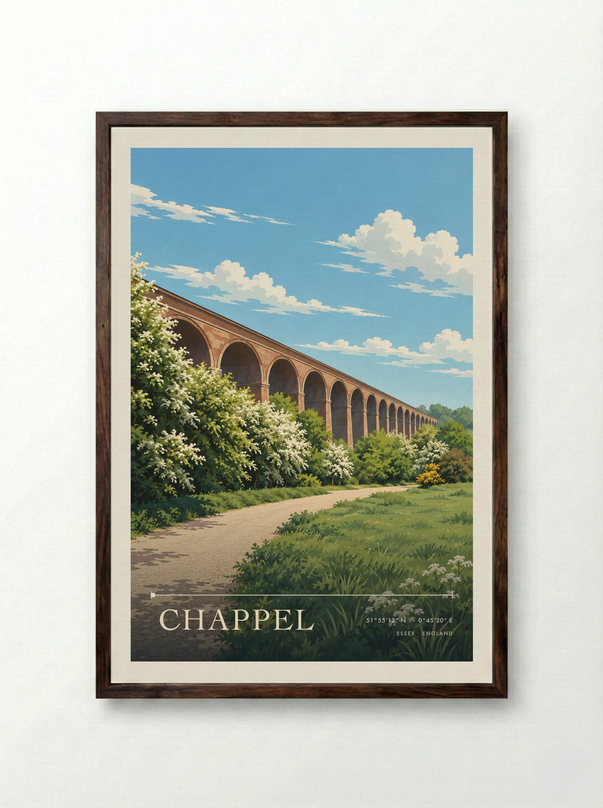 Chappel, Essex | Travel Poster - Framed Print Dark Wood