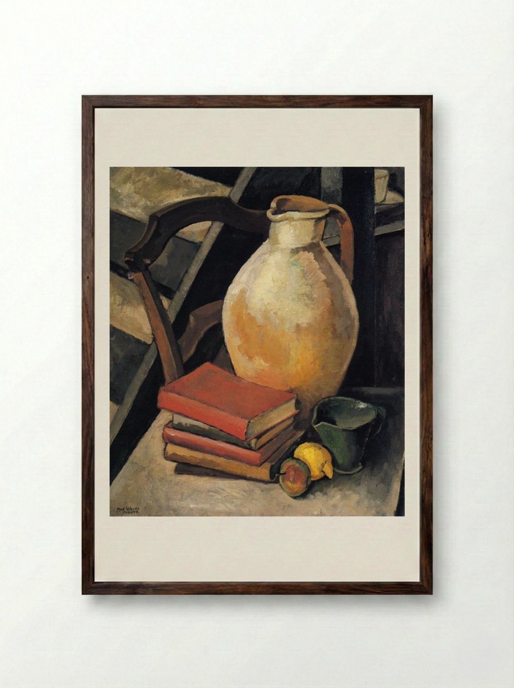 Chardenal Dictionary - Max Weber - Framed Print Dark Wood