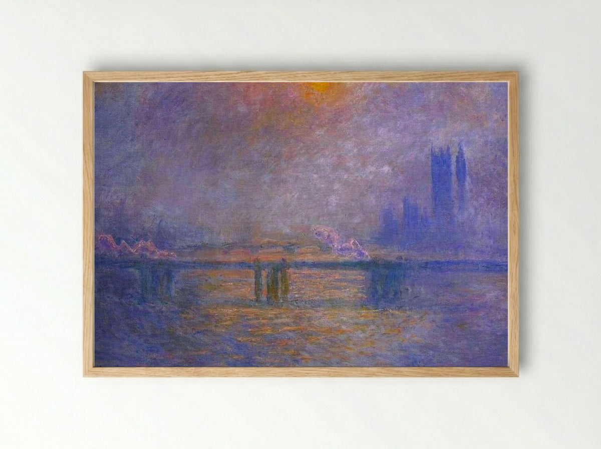Charing Cross Bridge - Claude Monet - Framed Print Wood