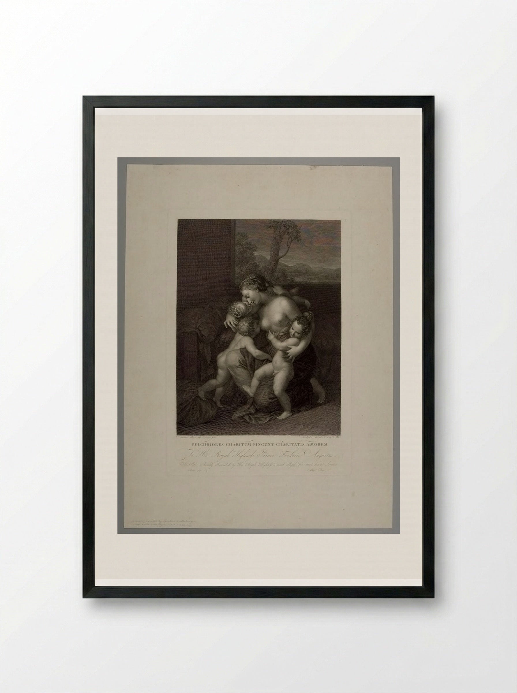 Charity - Raphael Morghen - Framed Print Black
