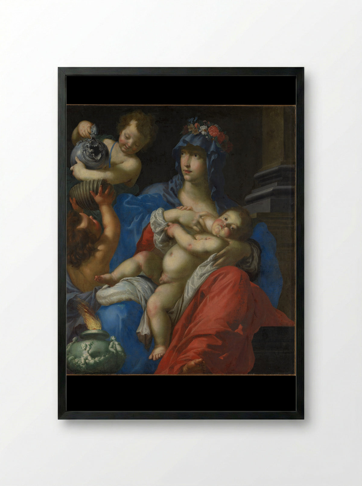 Charity - Cesare Dandini - Framed Print Black