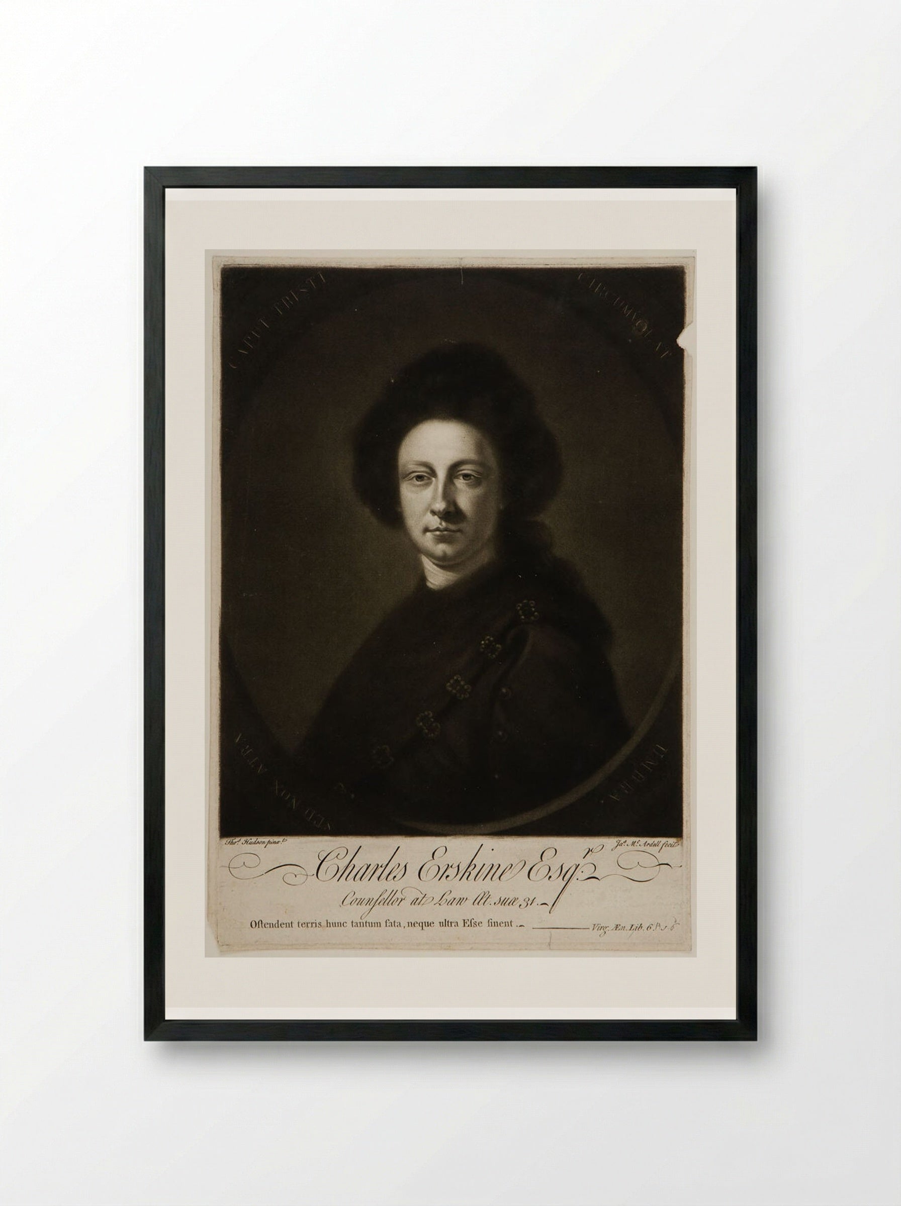 Charles Erskine, Esq. - James McArdell - Framed Print Black