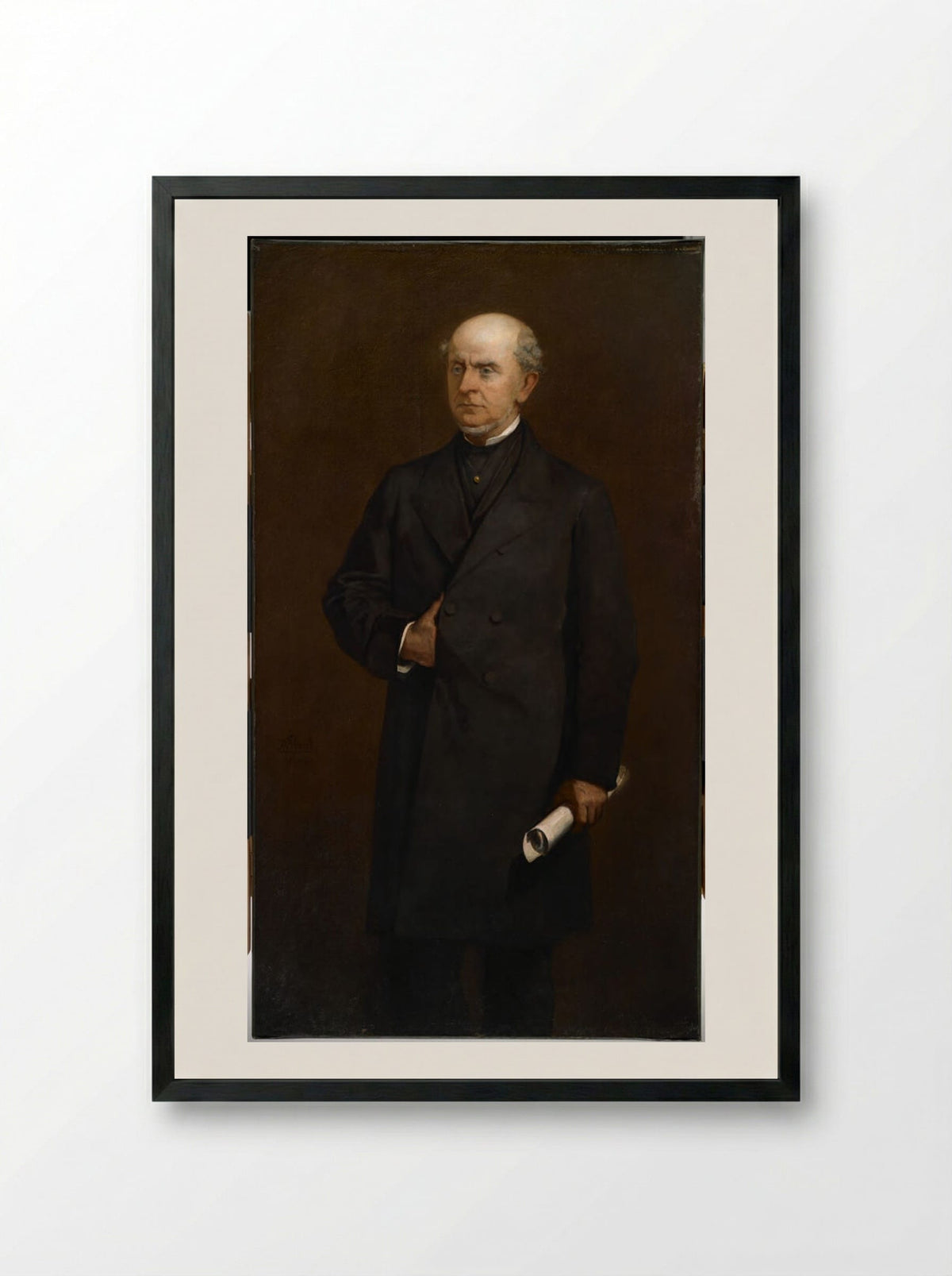 Charles Francis Adams (1807-1886) - William Morris Hunt - Framed Print Black