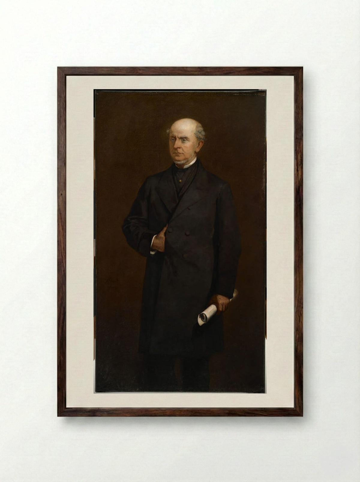 Charles Francis Adams (1807-1886) - William Morris Hunt - Framed Print Dark Wood