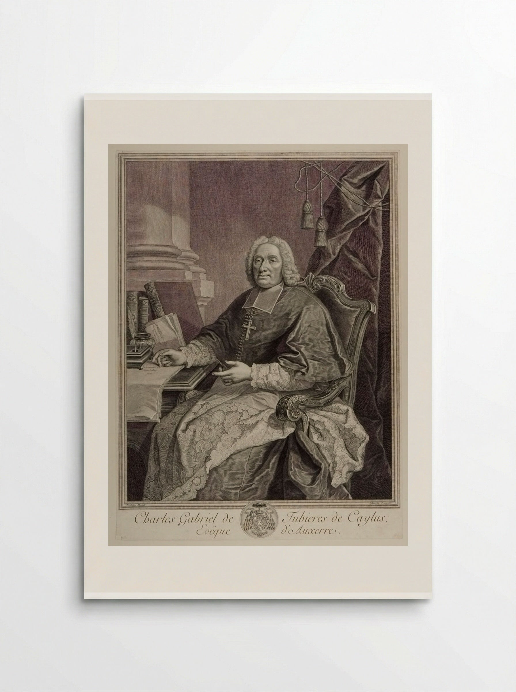 Charles Gabriel de Tubières de Caylus, Bishop of Auxerre - Georg Friedrich Schmidt - Poster