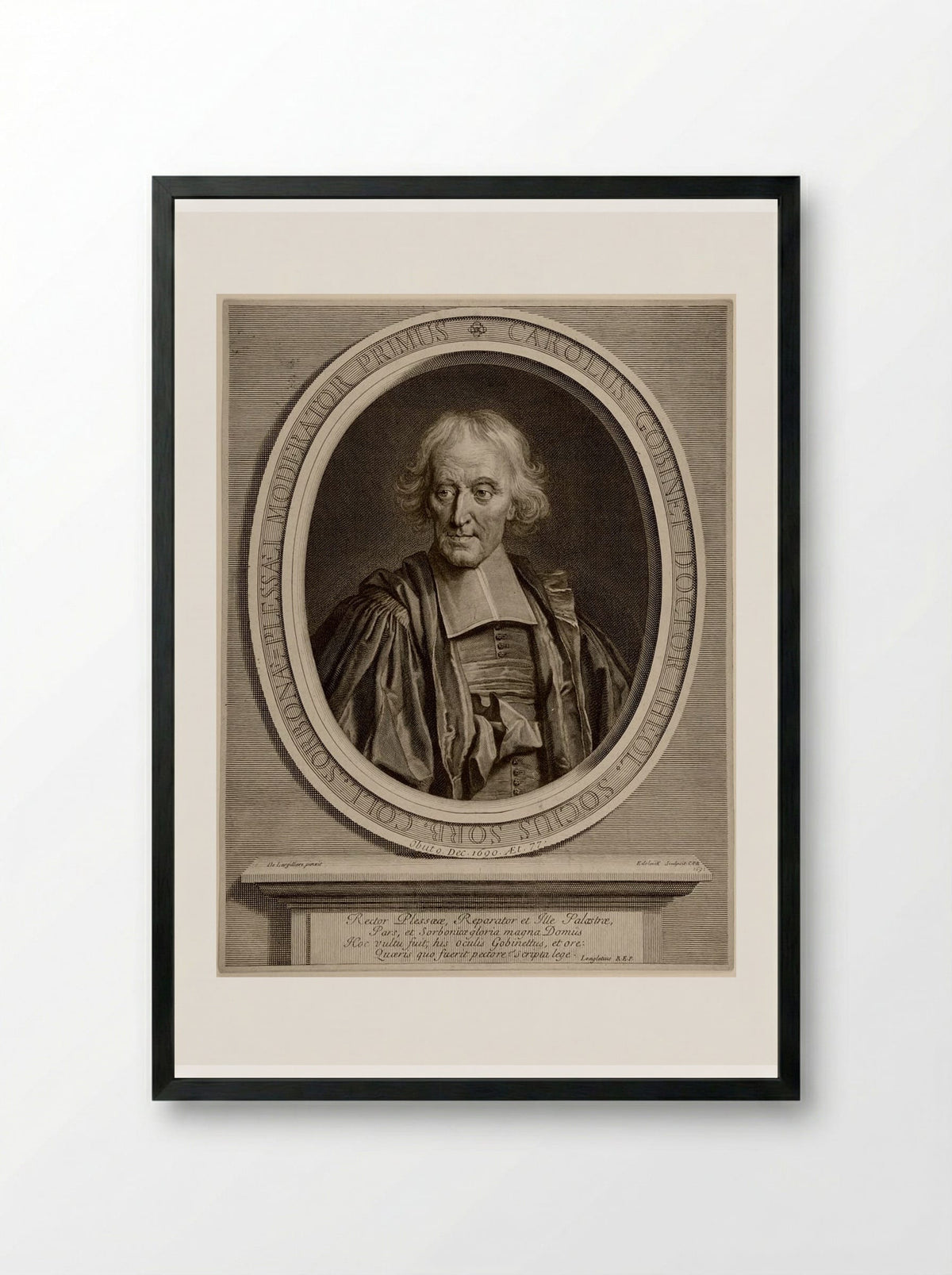 Charles Gobinet - Gérard Edelinck - Framed Print Black