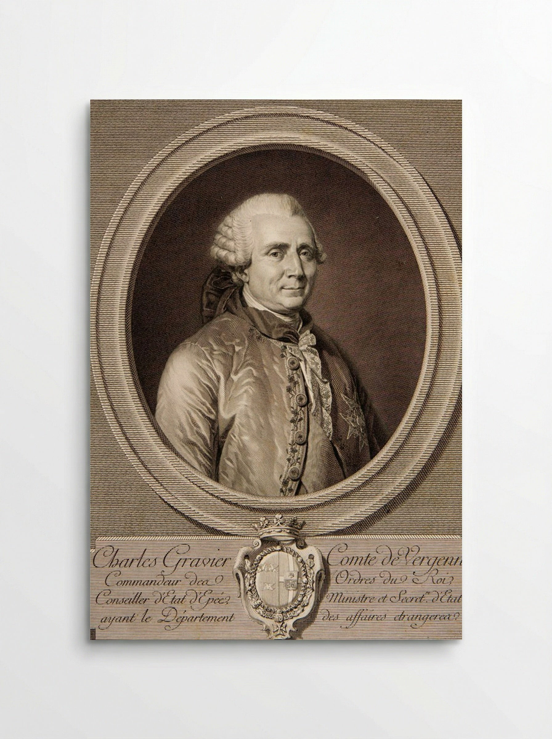 Charles Gravier, Comte de Vergennes - Charles Clément Bervic - Poster