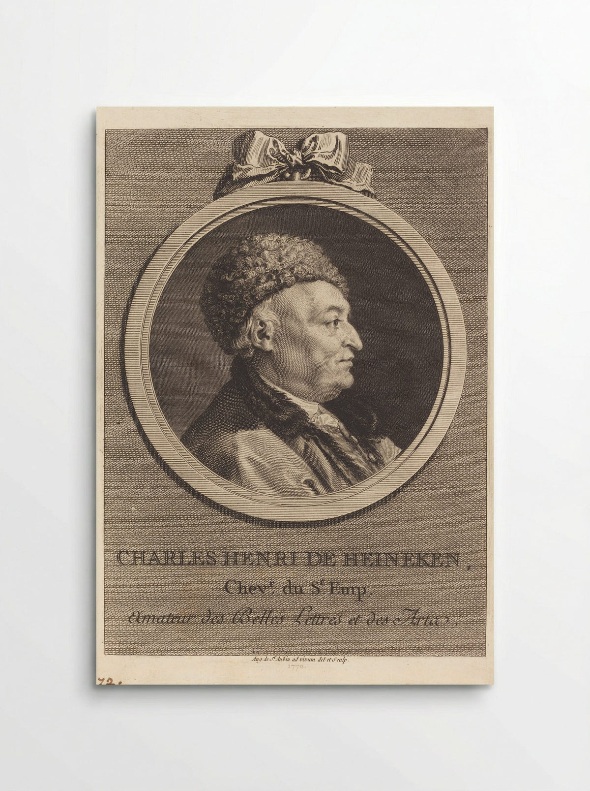 Charles Henri de Heineken - Augustin de Saint-Aubin - Poster