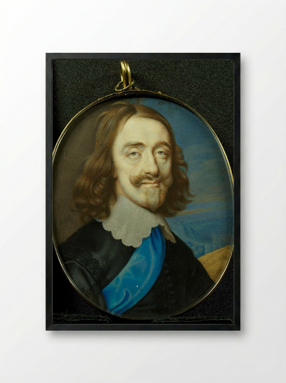 Charles I - John Hoskins - Framed Print Black