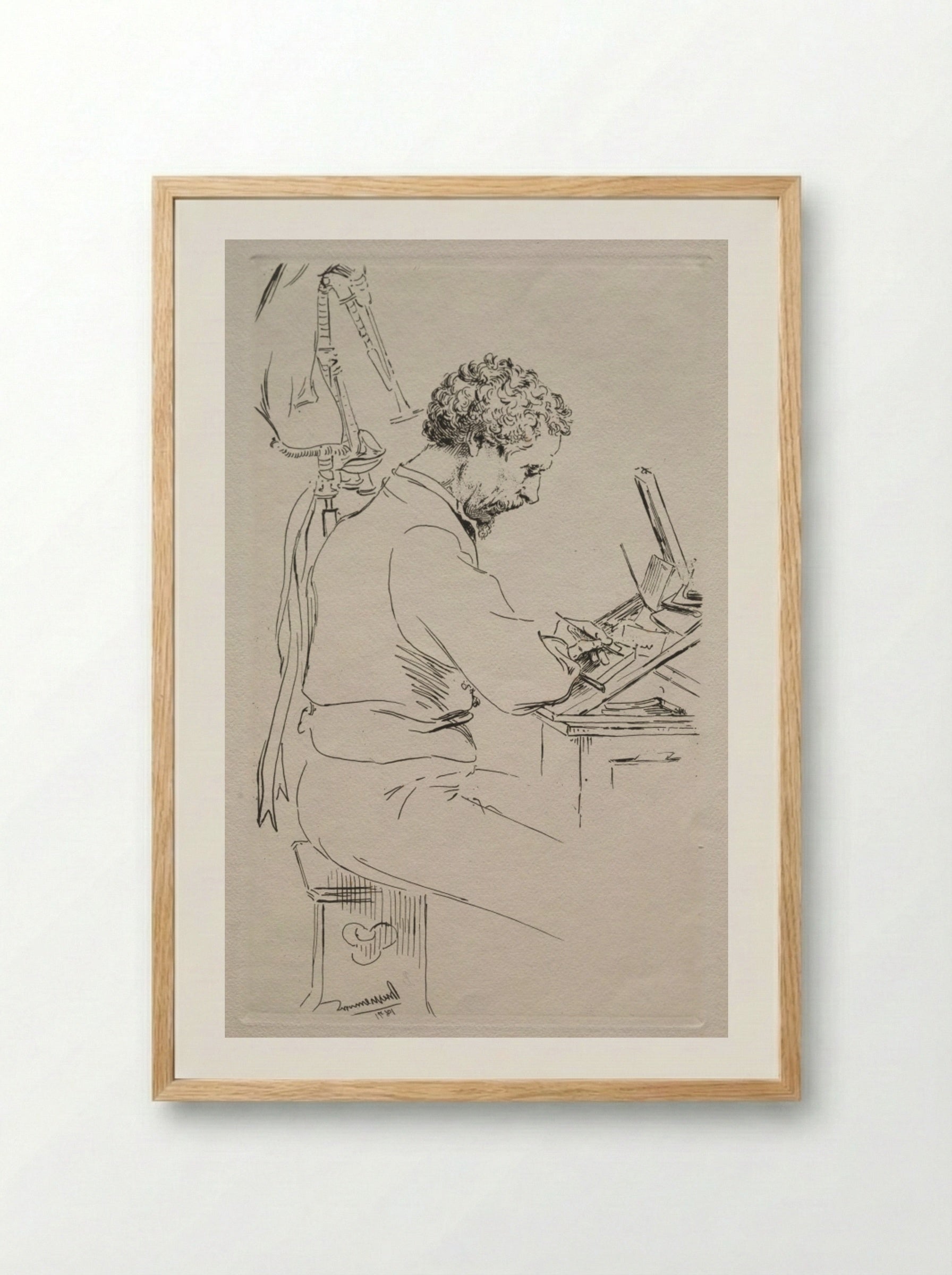 Charles Kean - Félix Bracquemond - Framed Print Wood