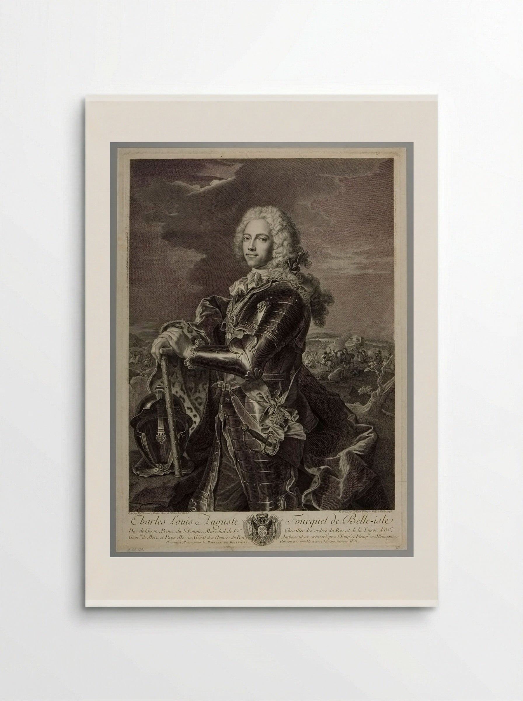 Charles Louis Auguste Fouquet, Duke of Belle-Isle - Johann Georg Wille - Poster