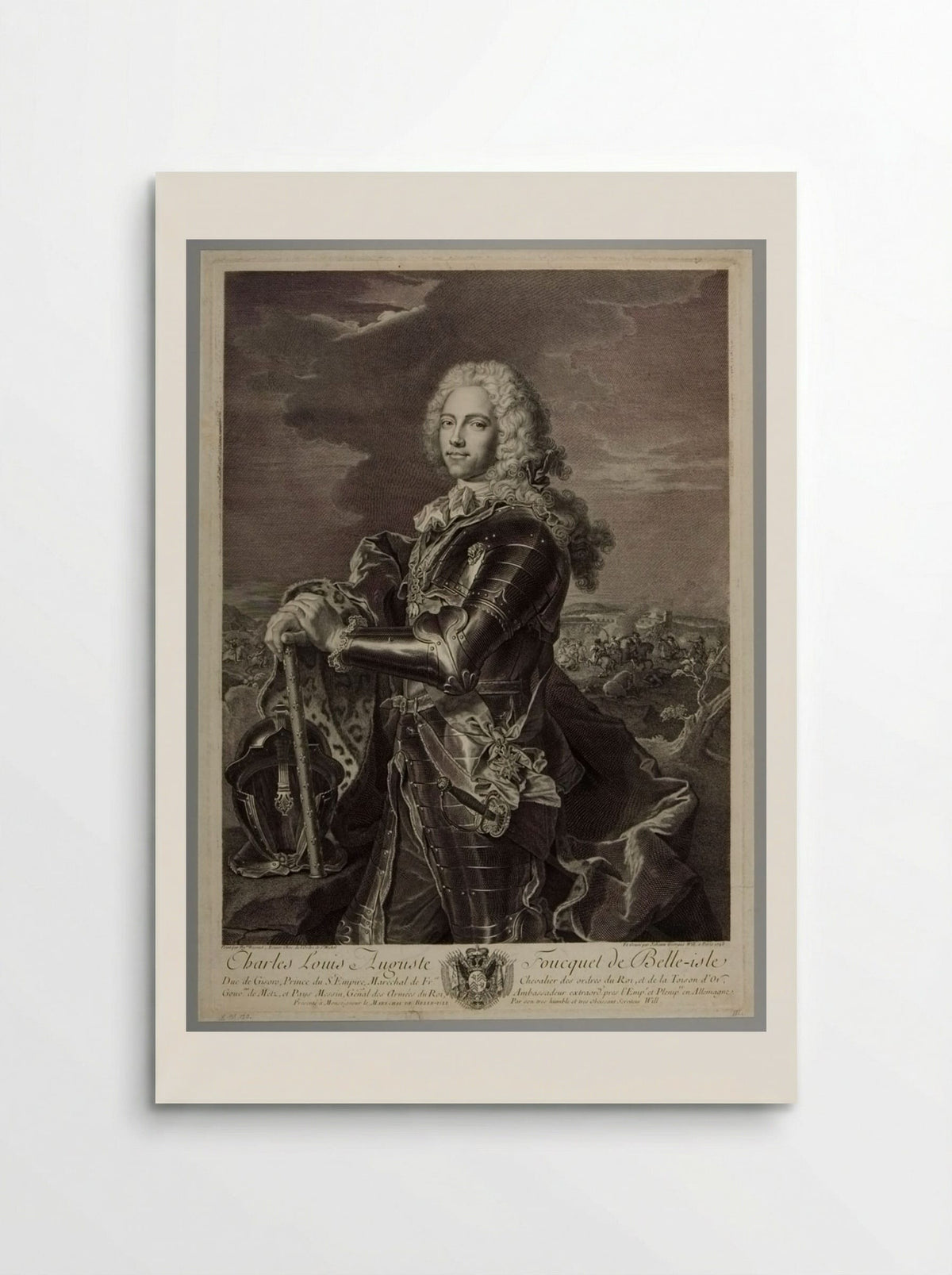 Charles Louis Auguste Fouquet, Duke of Belle-Isle - Johann Georg Wille - Poster