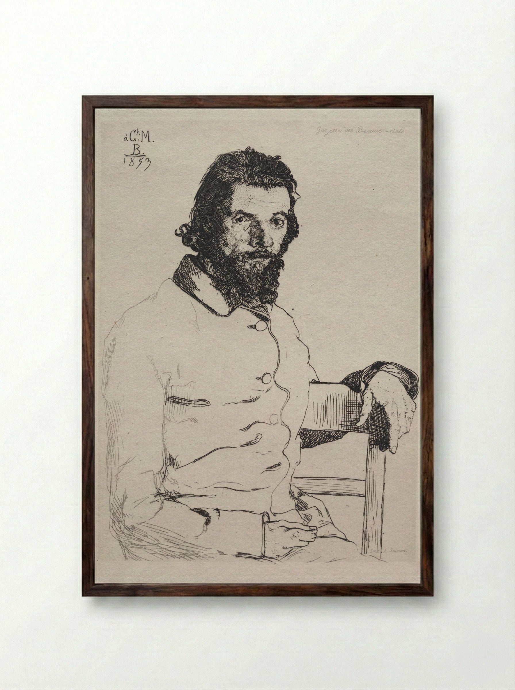 Charles Méryon - Félix Bracquemond - Framed Print Dark Wood
