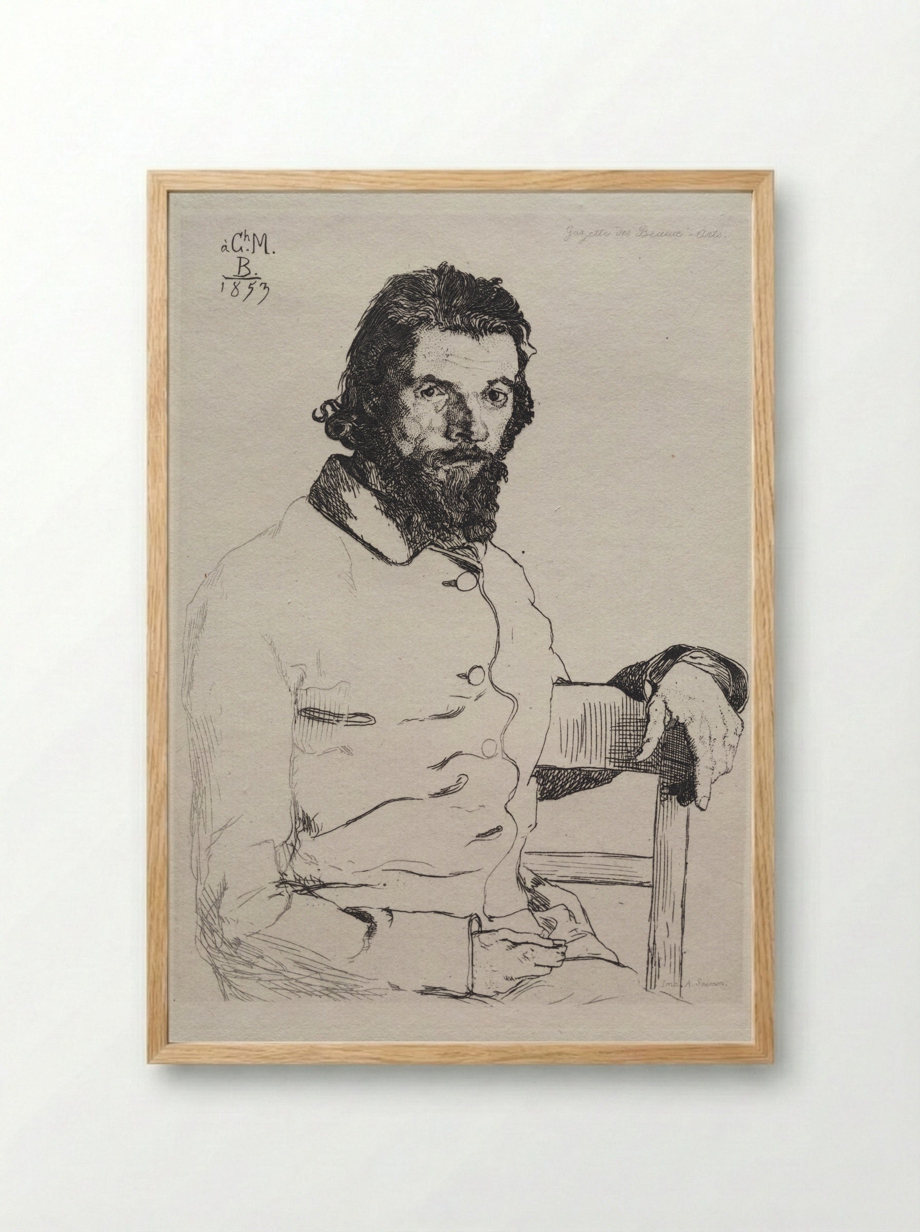 Charles Méryon - Félix Bracquemond - Framed Print Wood