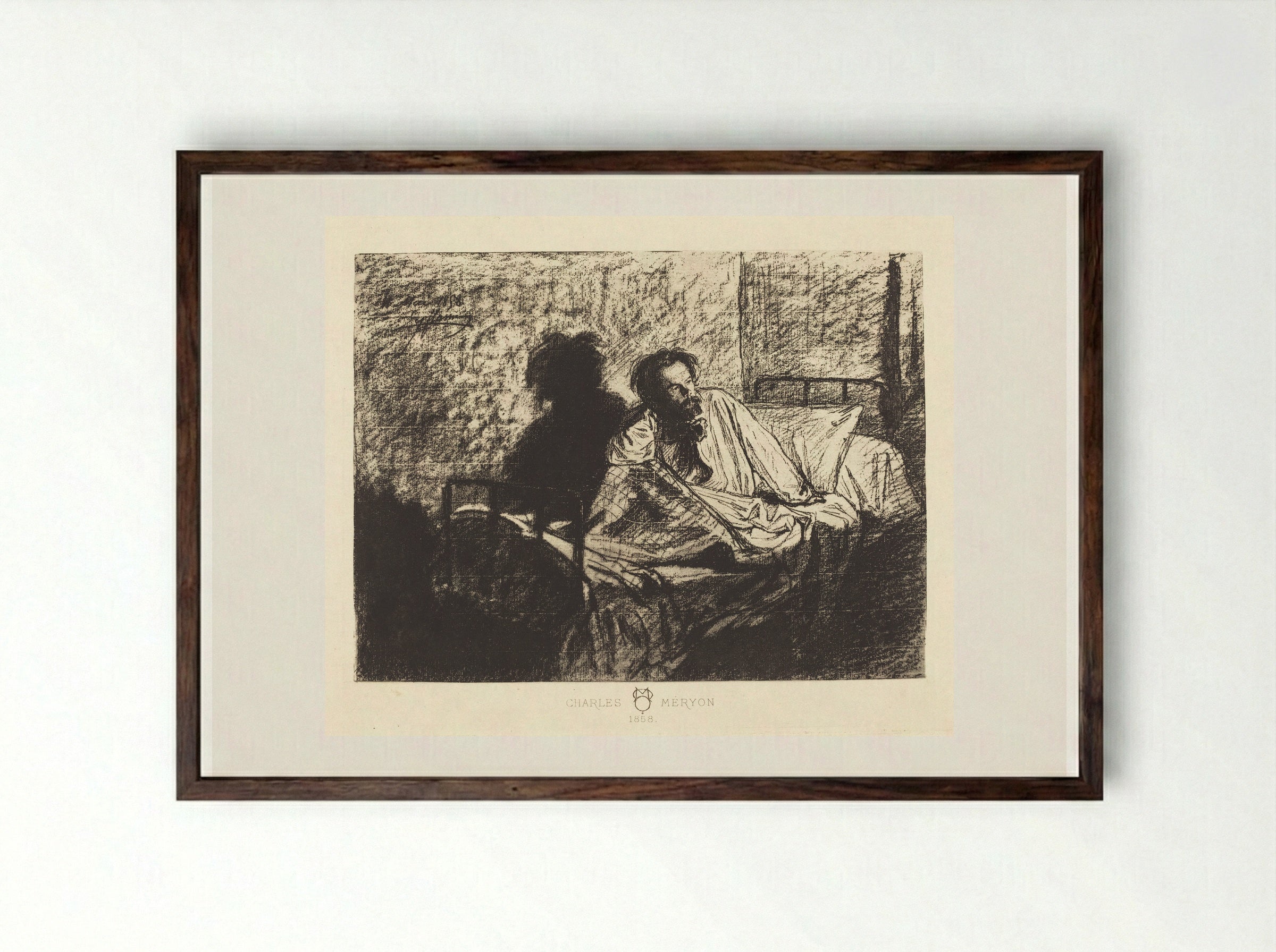 Charles Meryon - Léopold Flameng - Framed Print Dark Wood