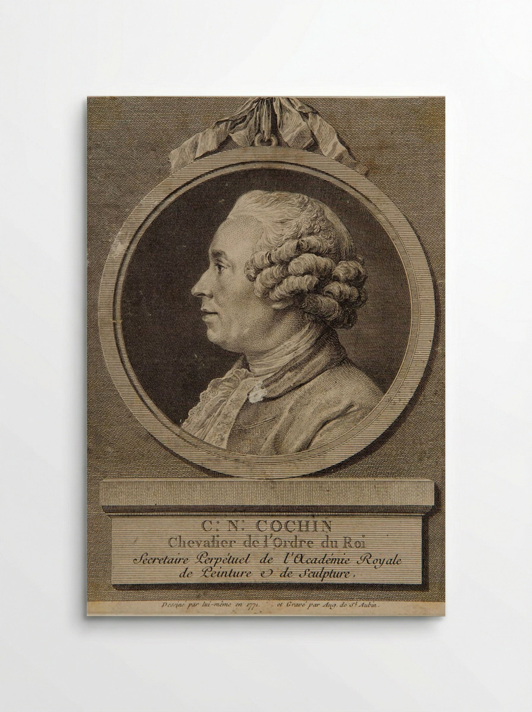 Charles-Nicolas Cochin - Augustin de Saint-Aubin - Poster