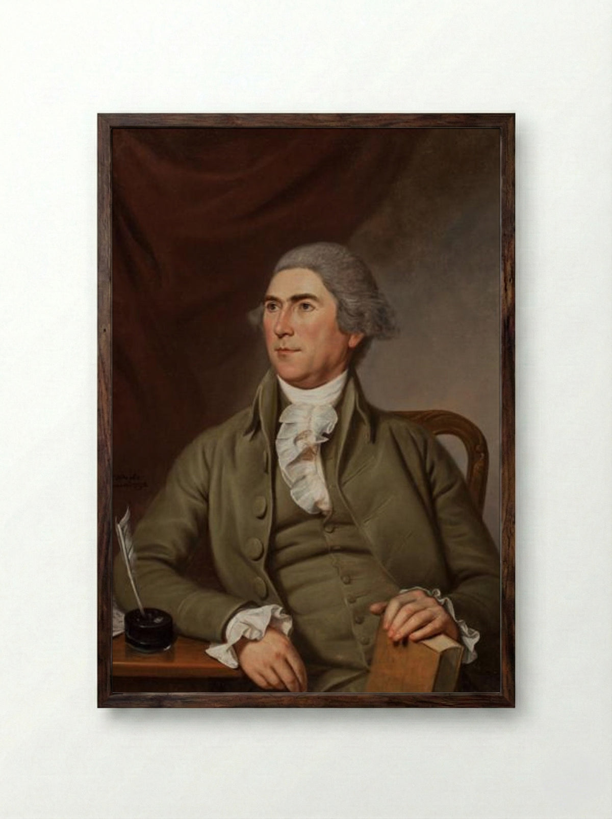 Charles Pettit - Charles Willson Peale - Framed Print Dark Wood