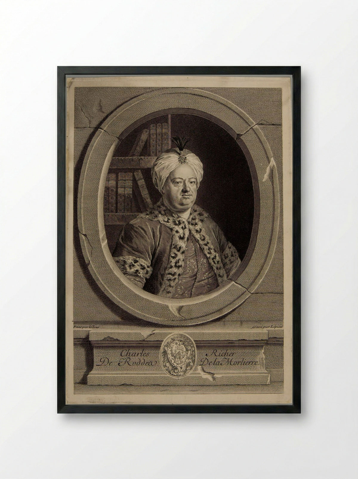 Charles Richter de Rodes de la Morlière - Bernard Lépicié - Framed Print Black