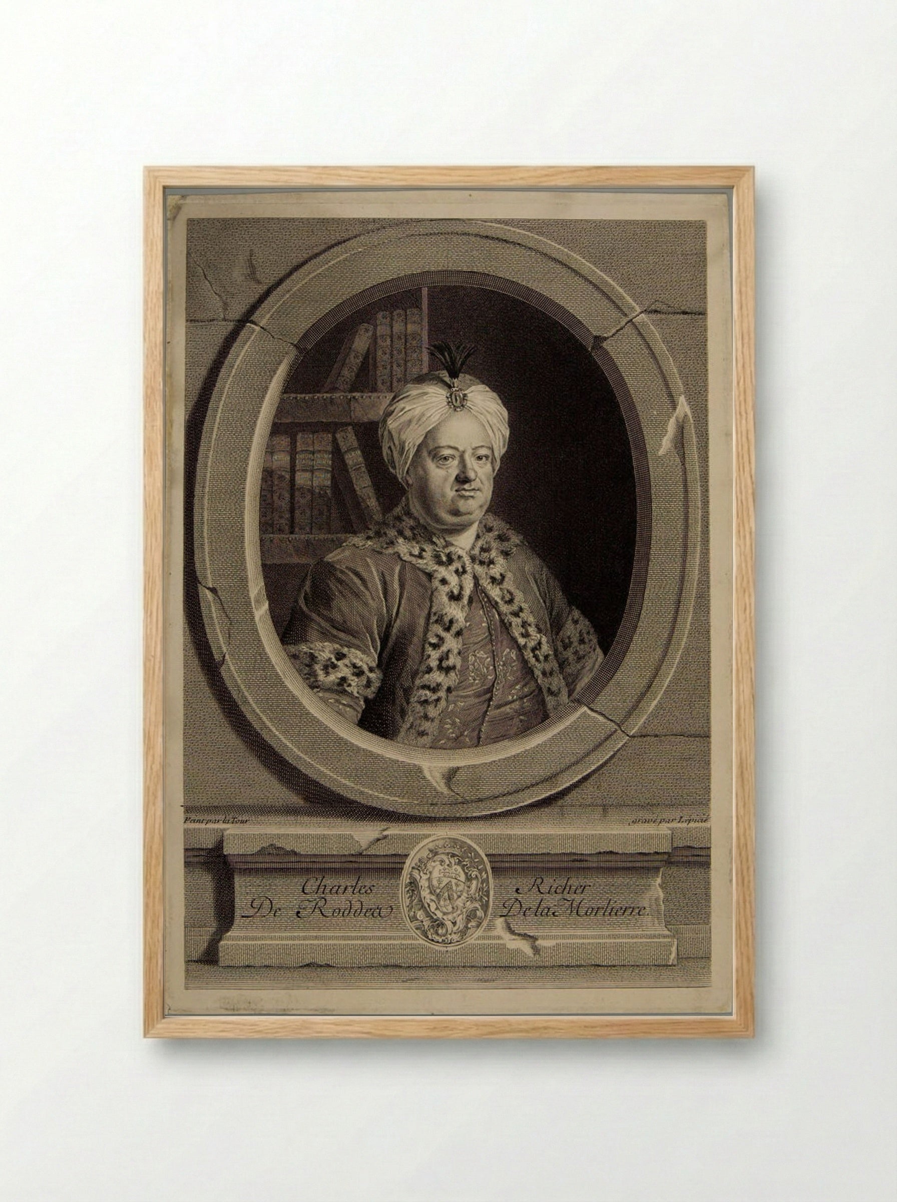 Charles Richter de Rodes de la Morlière - Bernard Lépicié - Framed Print Wood