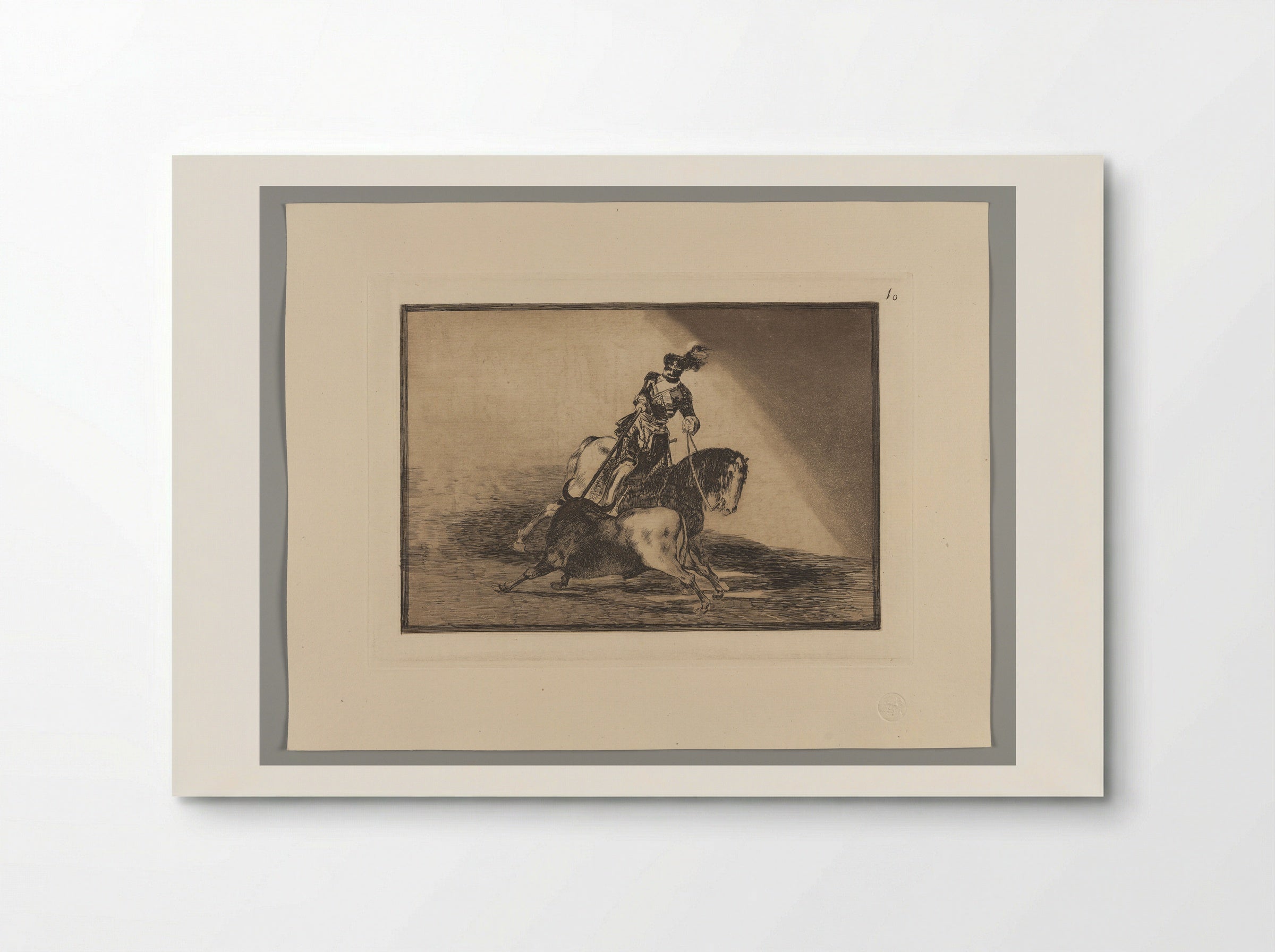 Charles V Spearing a Bull in the Ring at Valladolid - Francisco José de Goya y Lucientes - Poster