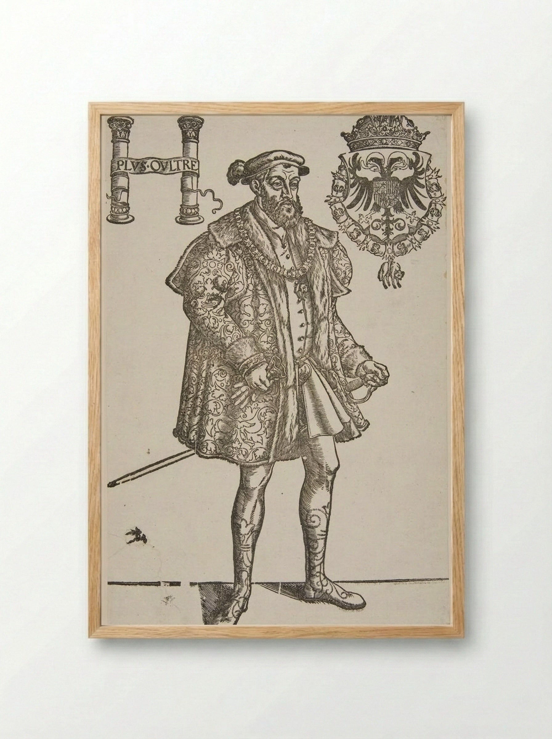 Charles V - Lucas Cranach the Younger - Framed Print Wood