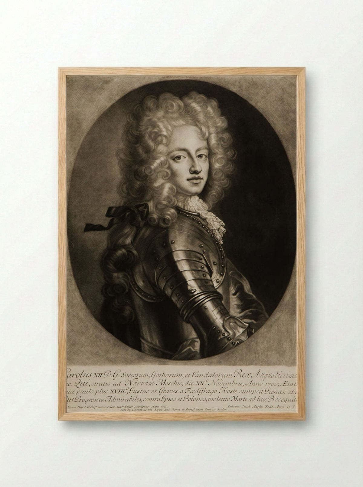 Charles XII of Sweden - John Smith - Framed Print Wood