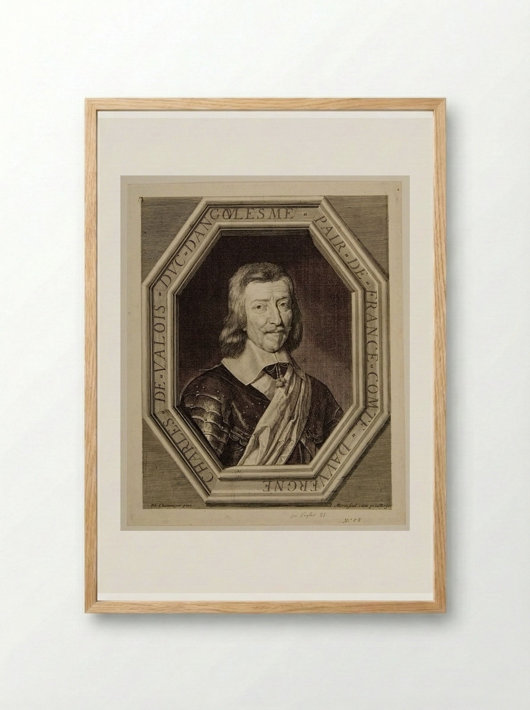 Charles de Valois, Duc d'Angoulême - Jean Morin - Framed Print Wood
