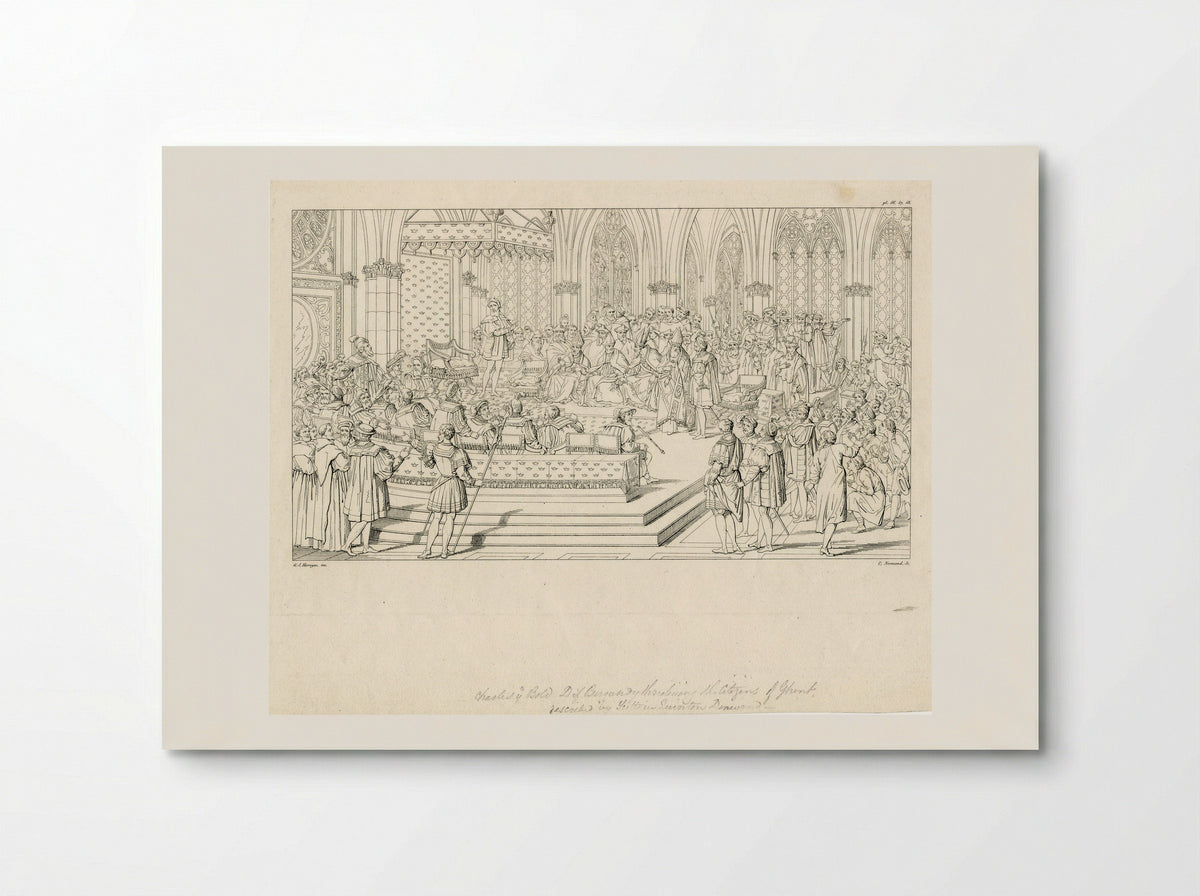 Charles the Bold Threatening the Citizens of Ghent - Jacob Herreyns (I) - Poster