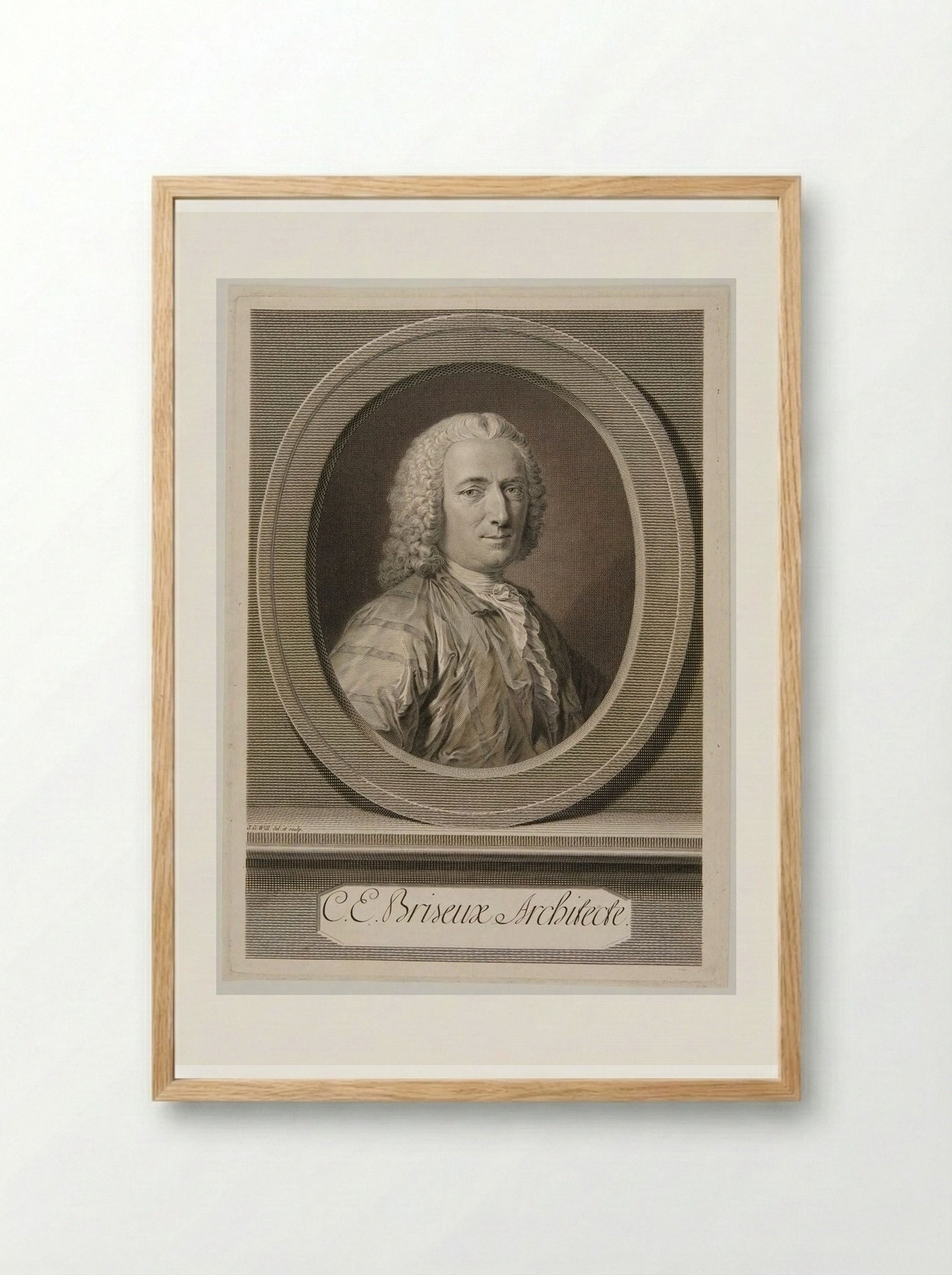 Charles Étienne Briseux - Johann Georg Wille - Framed Print Wood