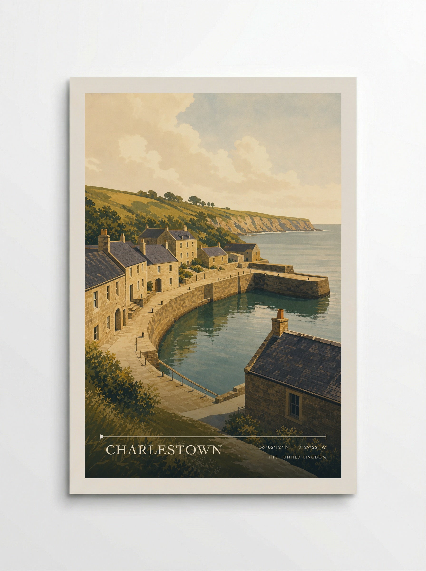Charlestown Fife United Kingdom Travel Poster - Poster