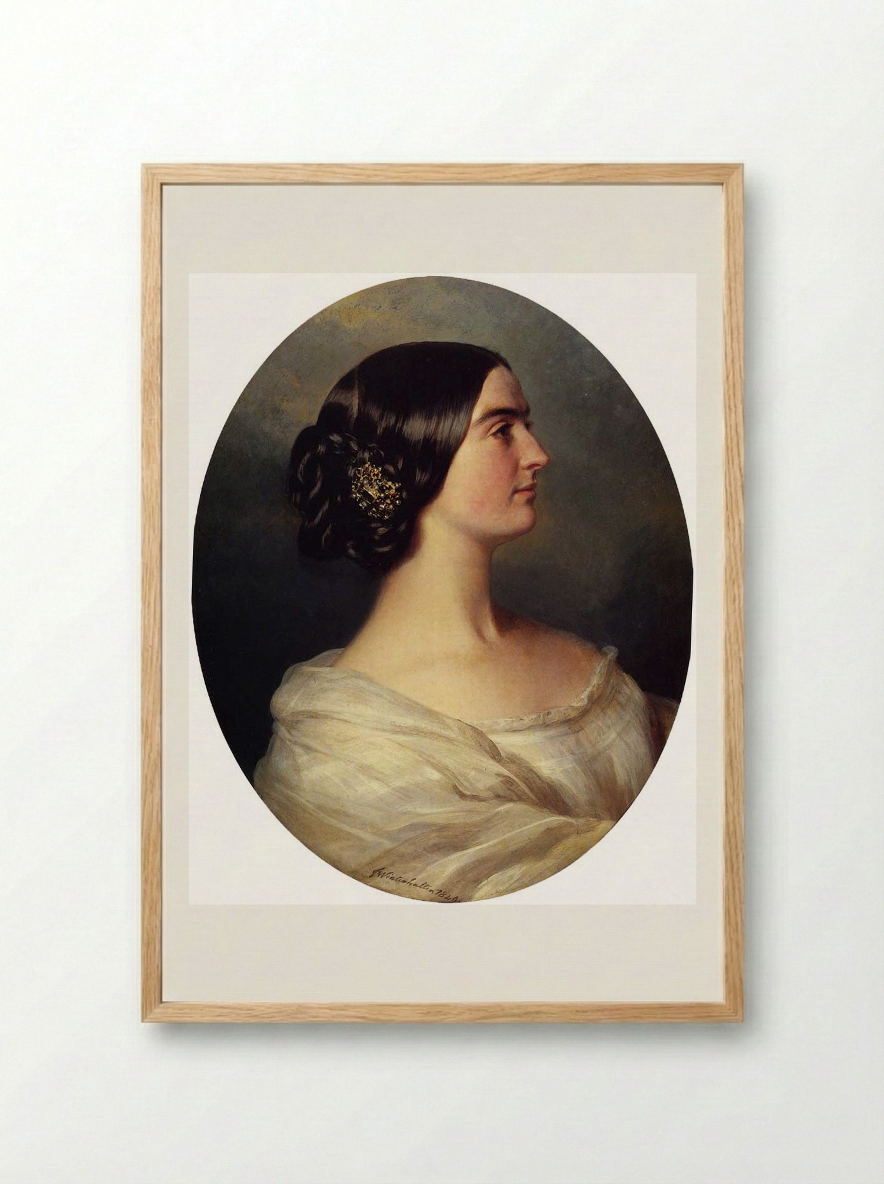 Charlotte Stuart, Viscountess Canning - Franz Xaver Winterhalter - Framed Print Wood