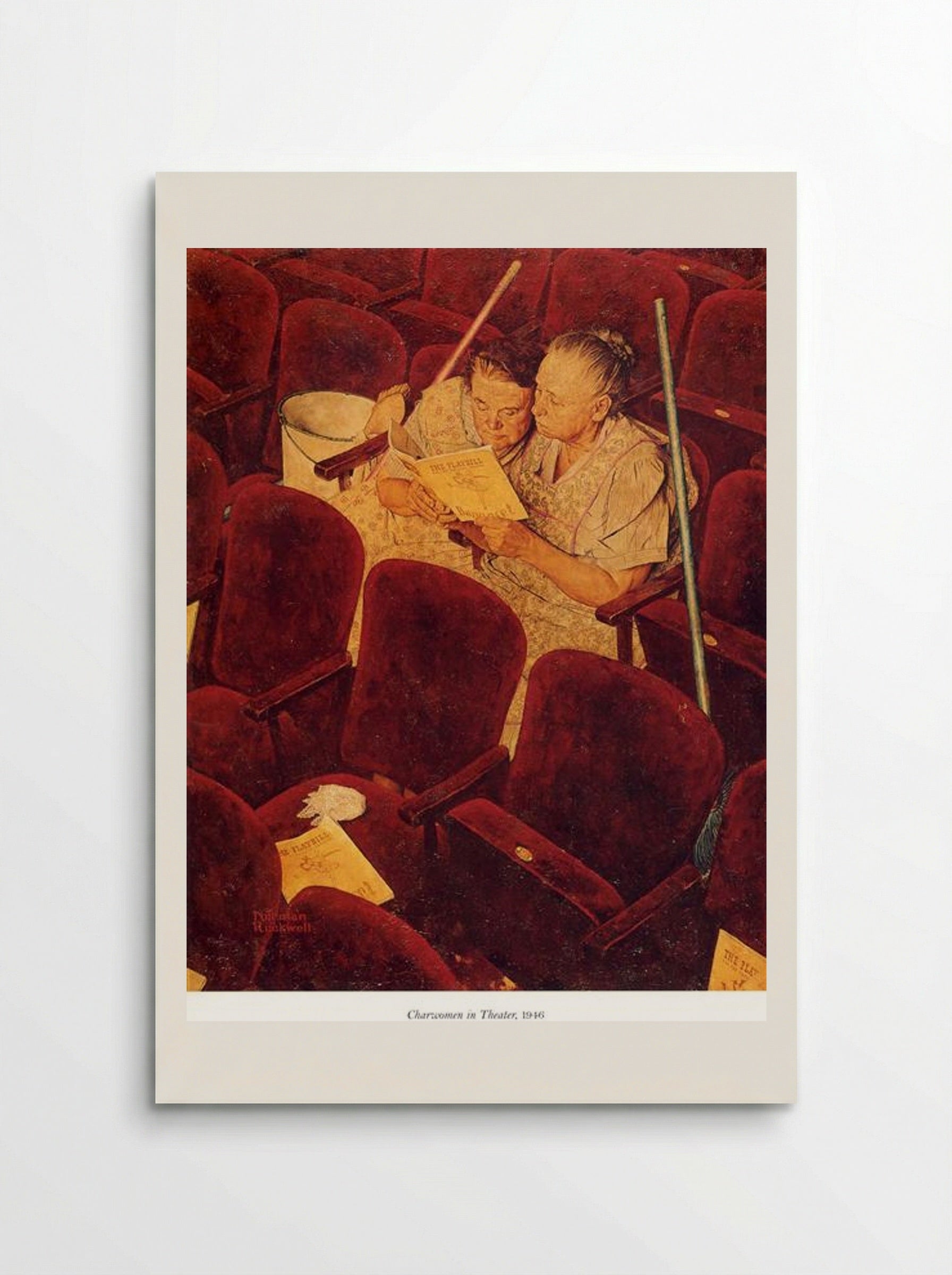 Charwomen in Theater - Norman Rockwell - Poster
