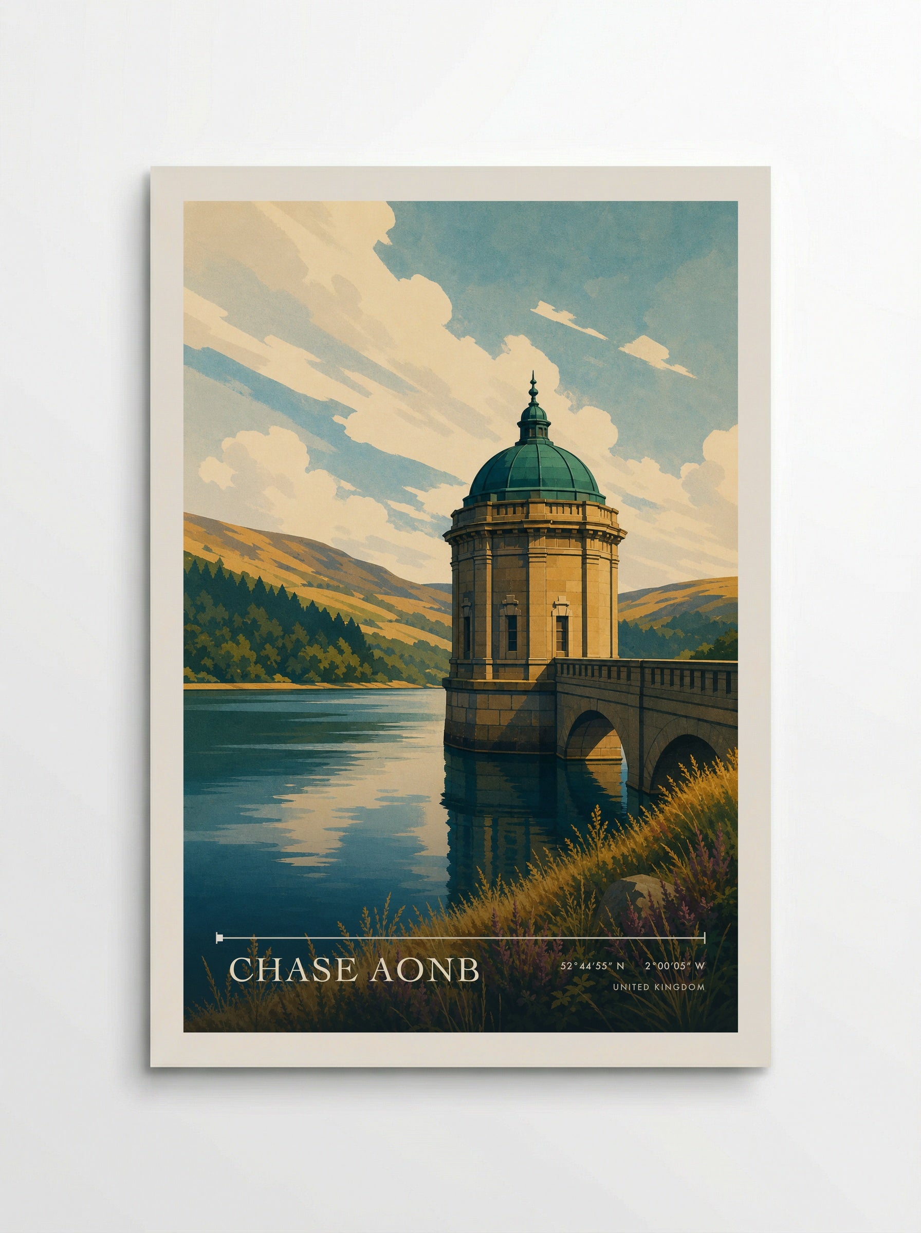 Chase AONB United Kingdom Travel Poster - Poster