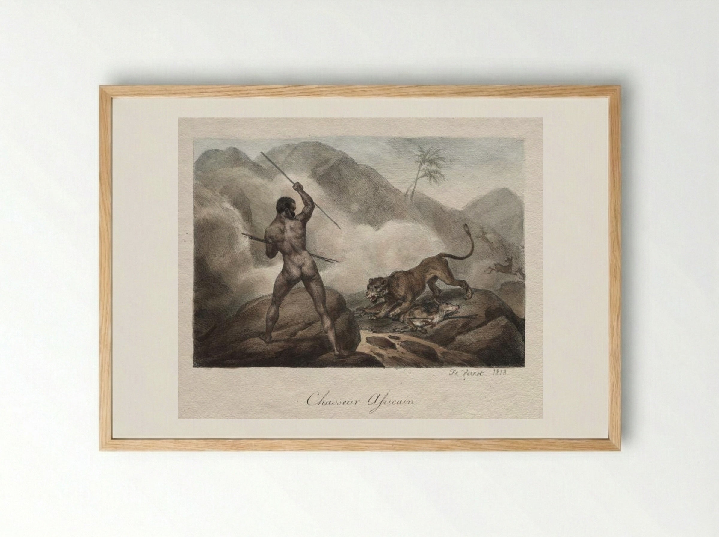 Chasseur Africain - Horace Vernet - Framed Print Wood