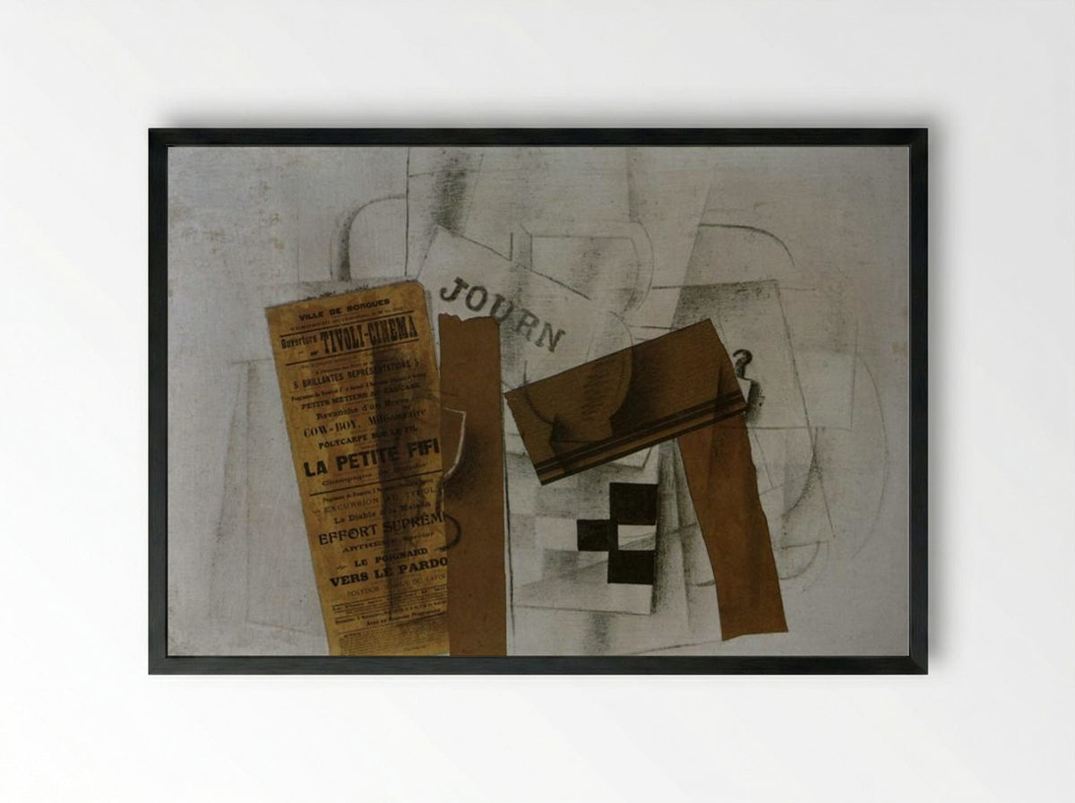 Checkerboard and Tivoli Cinema - Georges Braque - Framed Print Black