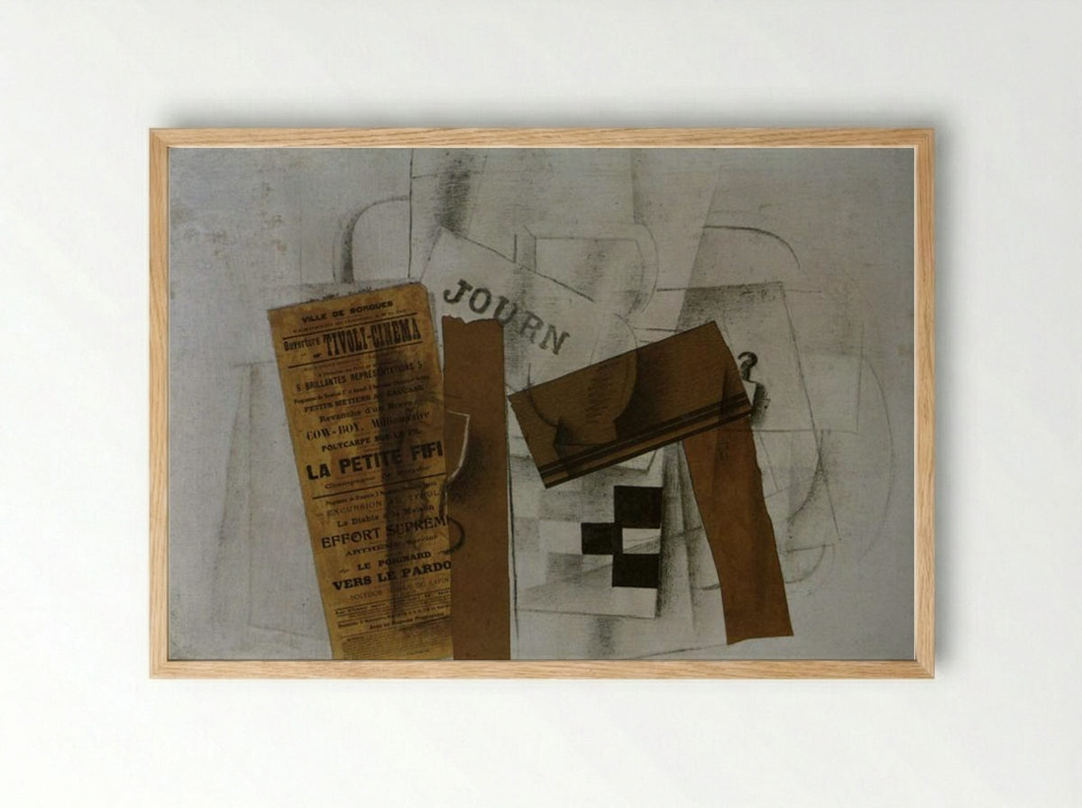Checkerboard and Tivoli Cinema - Georges Braque - Framed Print Wood
