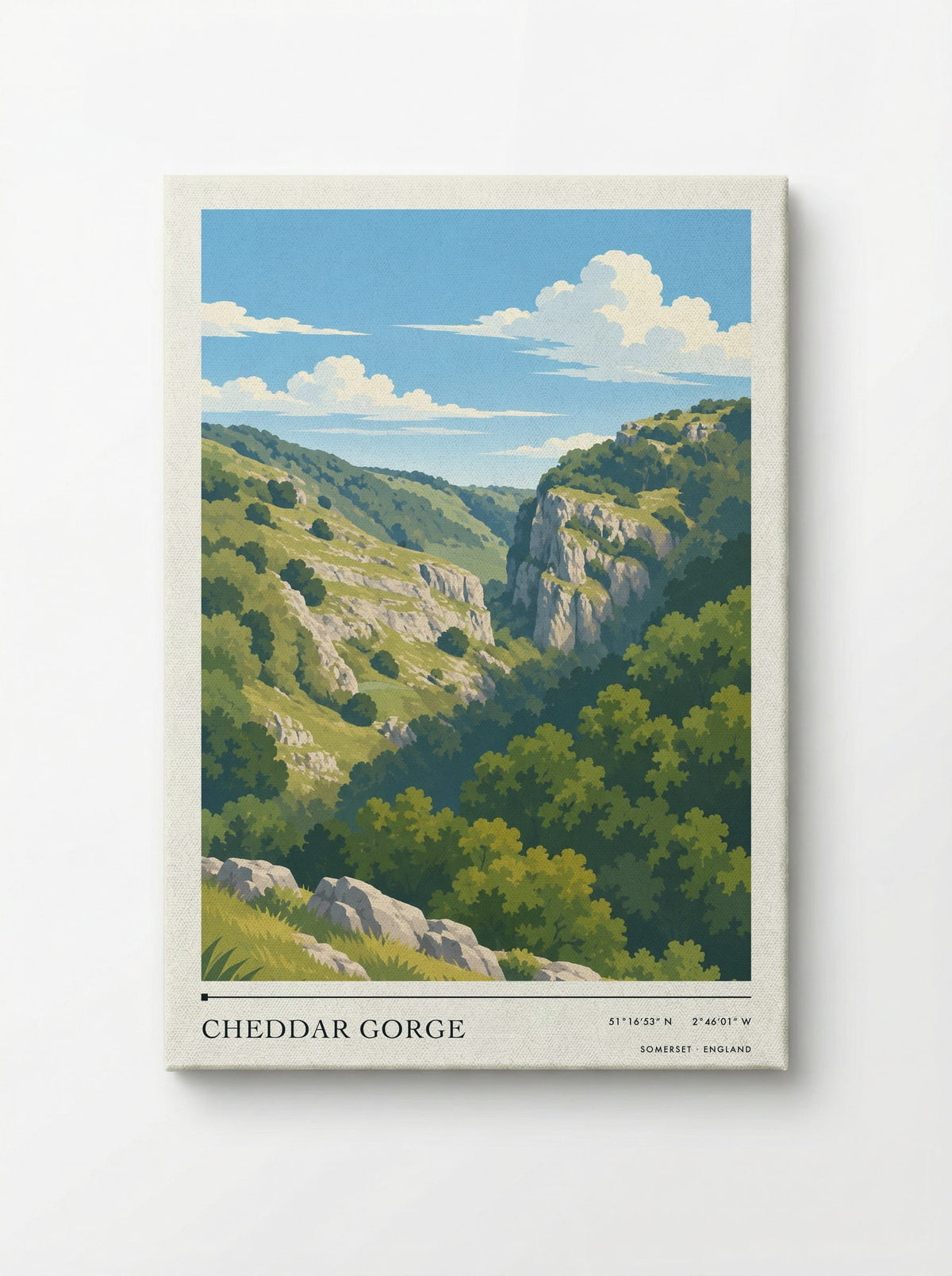 Cheddar Gorge, Somerset | Travel Poster - Canvas