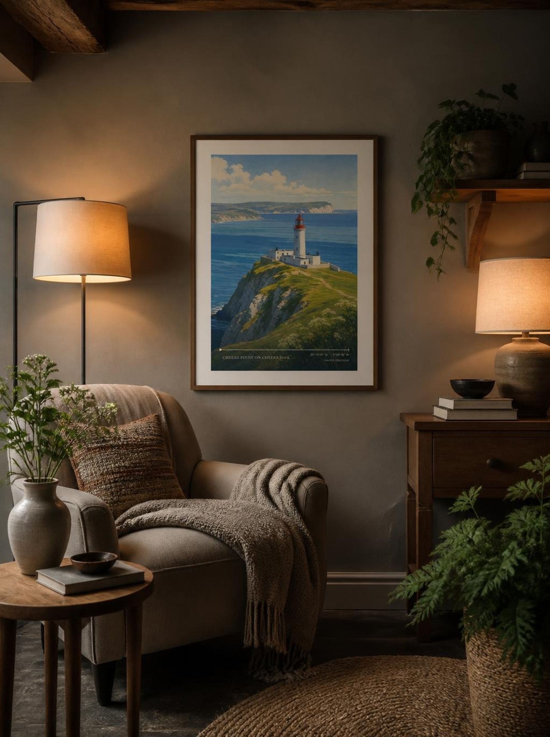 Cheeks Point on Cheeks Hill United Kingdom Travel Poster - Lifestyle